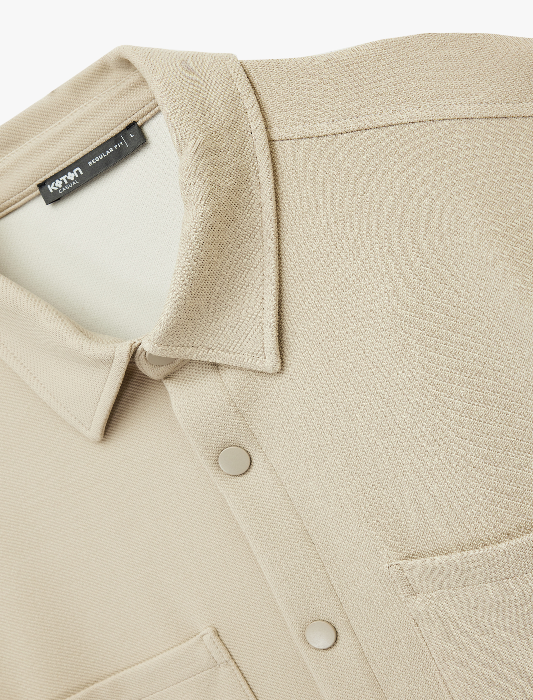   Regular Fit Cepli Çıtçıt Düğme Detaylı Klasik Yaka Uzun Kollu Gömlek Ceket