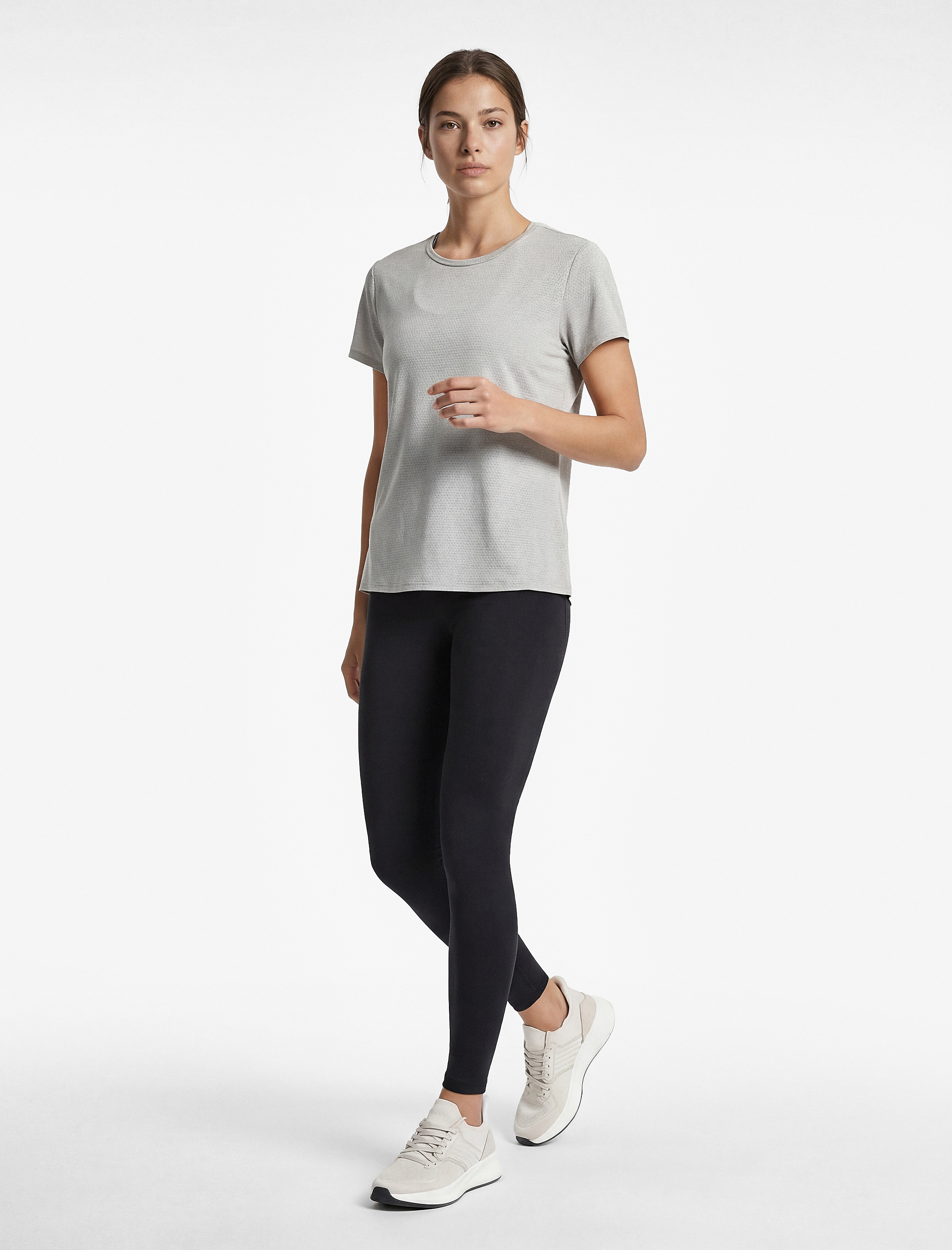   Rahat Kalıp Kısa Kollu Bisiklet Yaka Spor Tişört