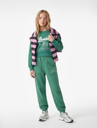 Şardonlu Baskılı Cep Detaylı Jogger Eşofman Altı