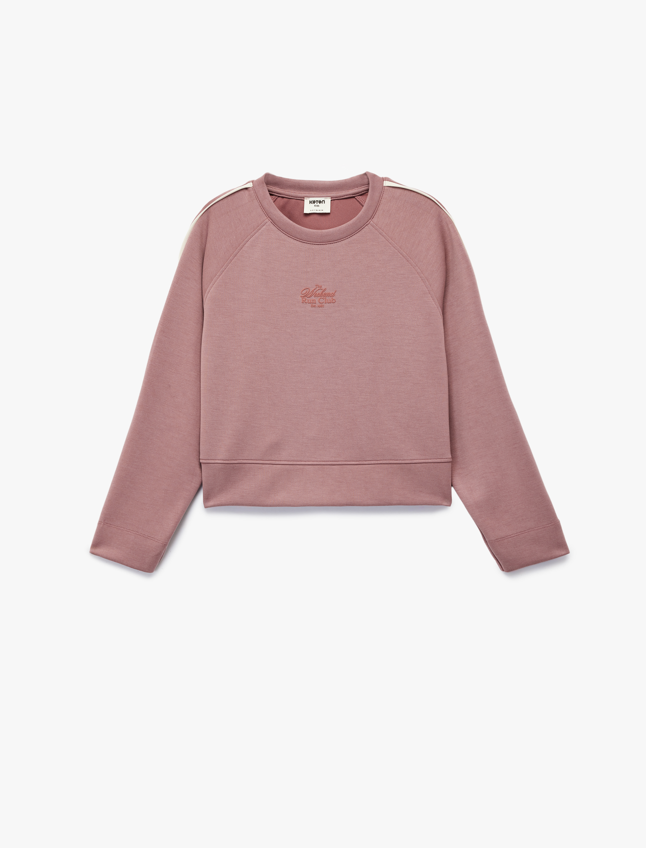  Kız Çocuk Modal Karışımlı Uzun Kollu Bisiklet Yaka Sweatshirt