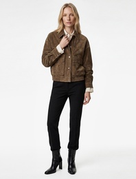 Dar Kalıp Yüksek Bel Nervürlü Tayt Pantolon