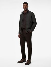 Viskon Karışımlı Cep Detaylı Rahat Kesim Beli Bağcıklı Pantolon