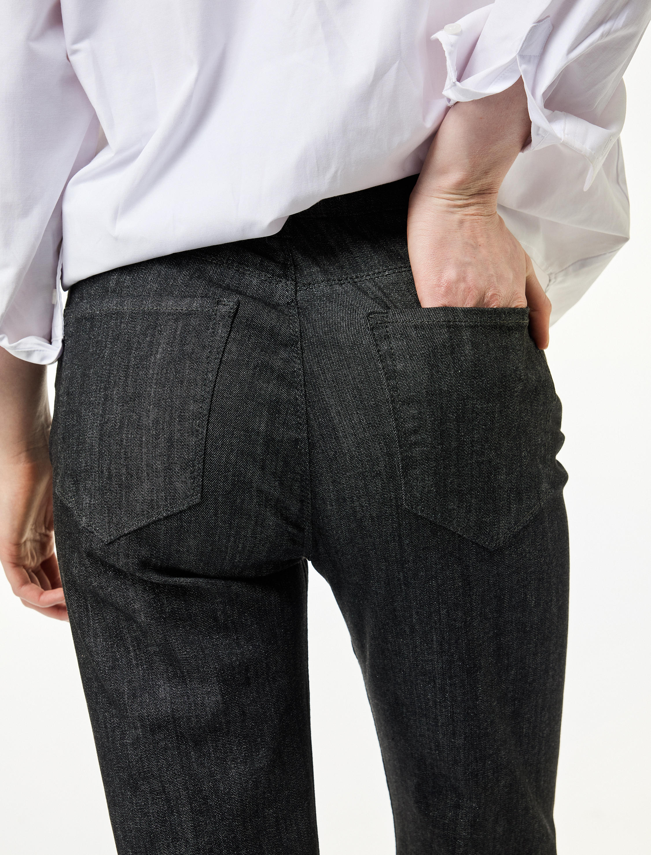   Dar Kalıp Cepli İspanyol Paça Jean Pantolon - Flare Jeans