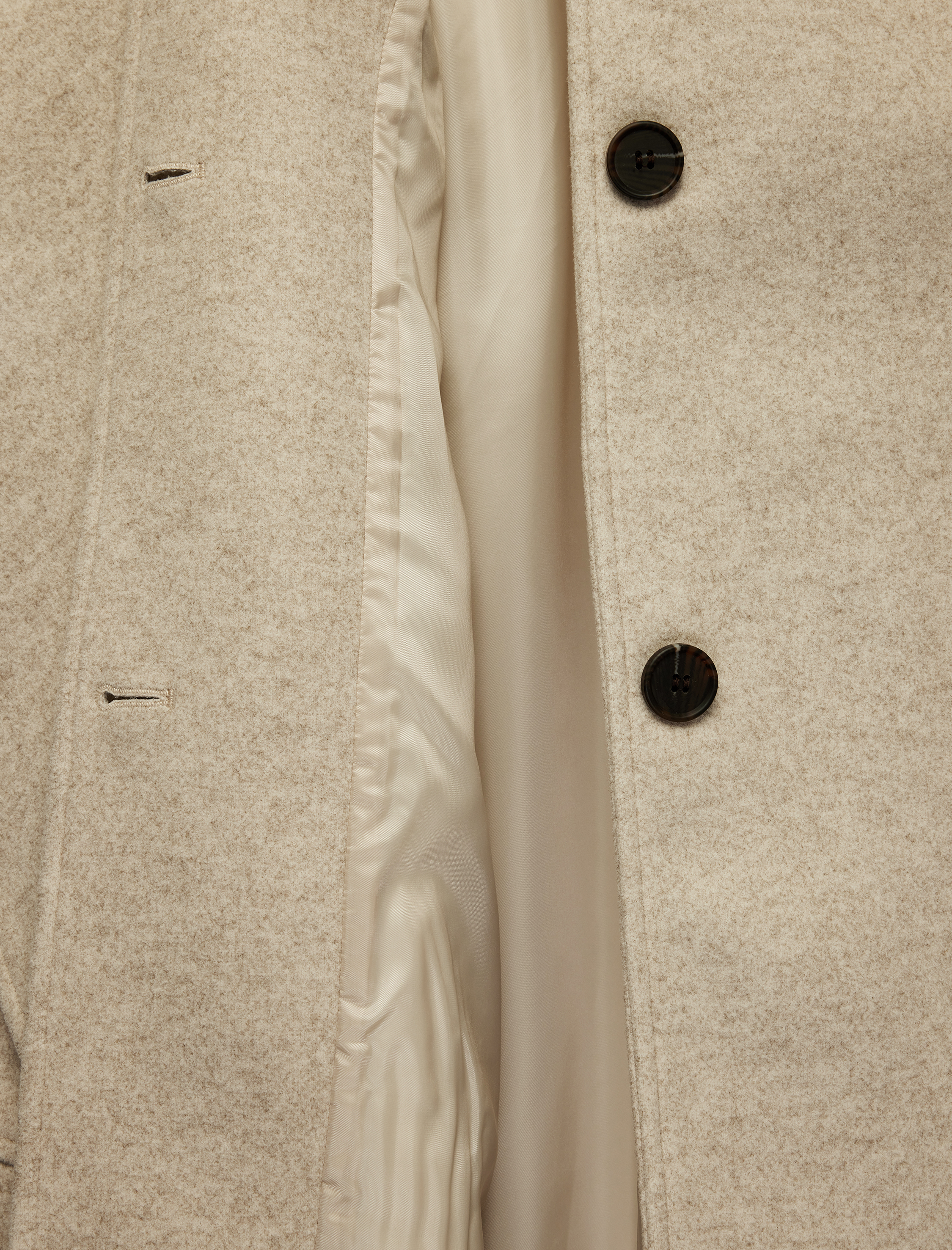   Atkılı Oversize Kaban Kaşe Uzun Kollu Düğmeli Cepli