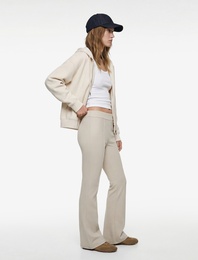 Dikiş Detaylı Modal Karışımlı İspanyol Paça Eşofman Altı