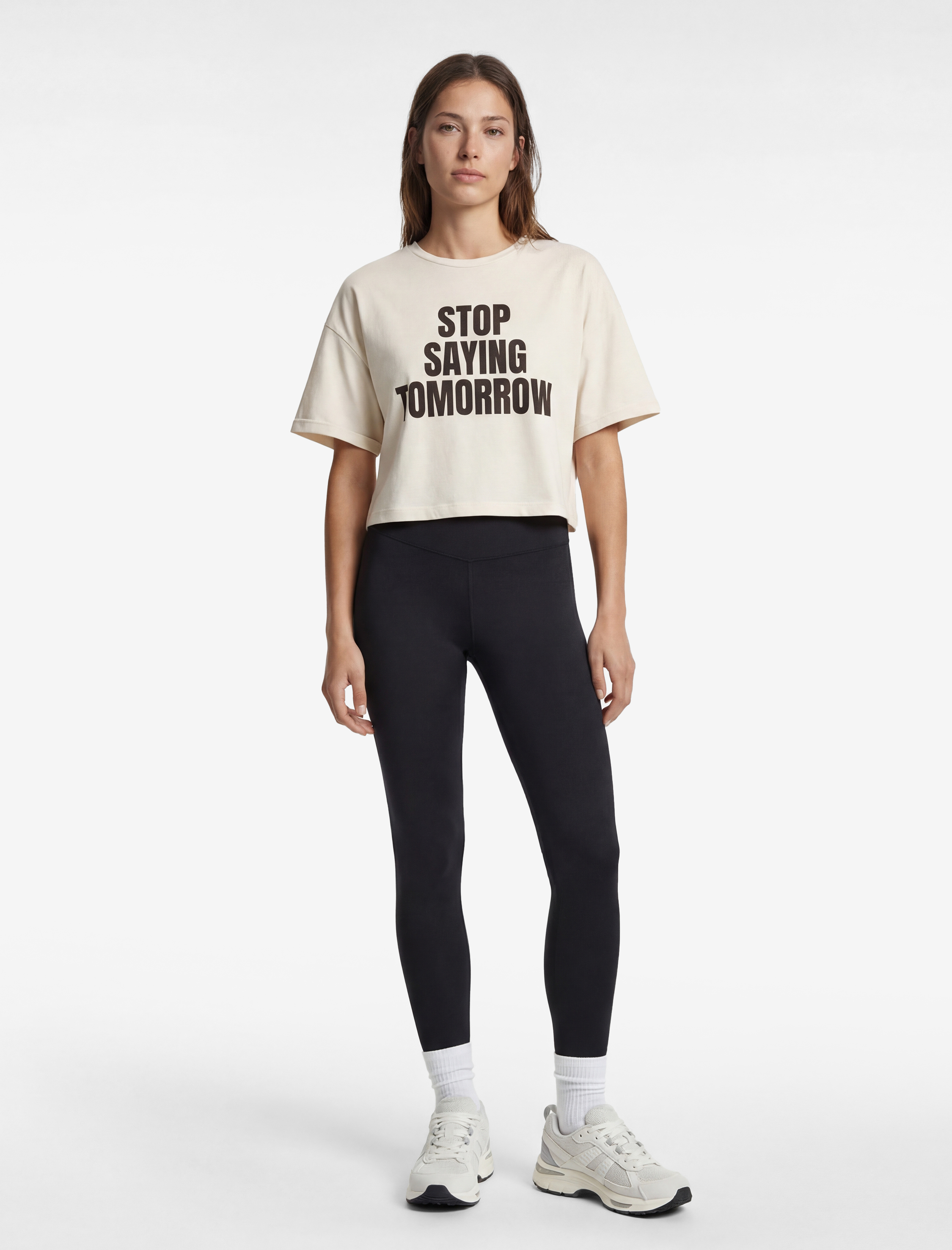   Kısa Kollu Bisiklet Yaka Baskılı Spor Tişört