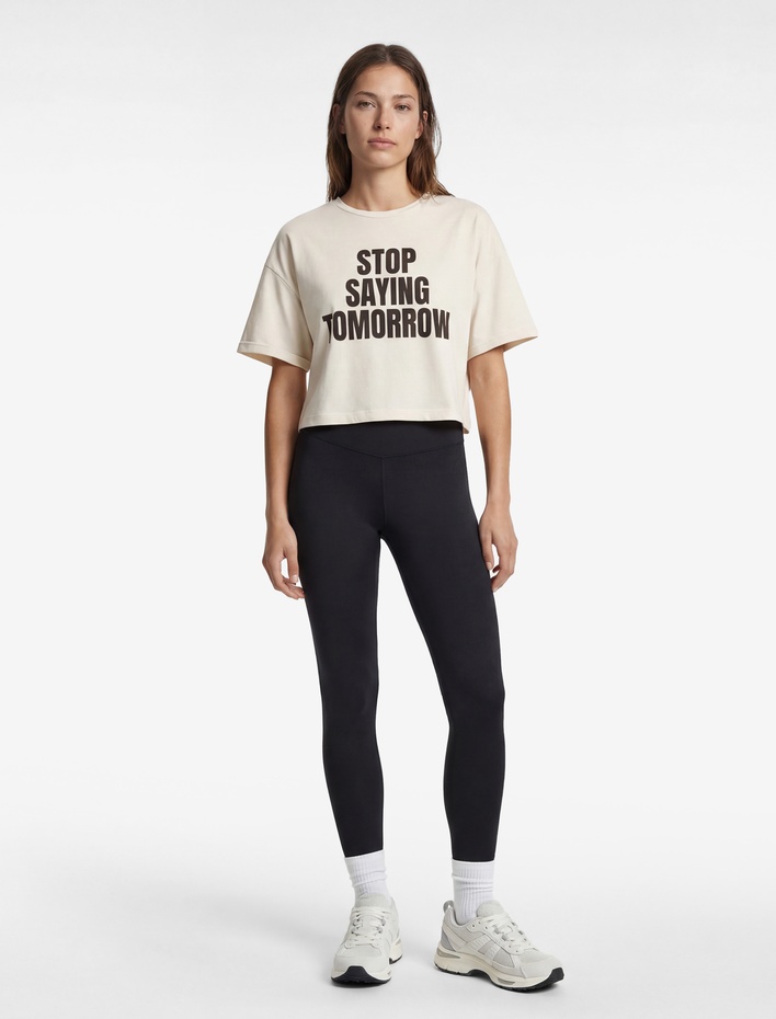  Kısa Kollu Bisiklet Yaka Baskılı Spor Tişört