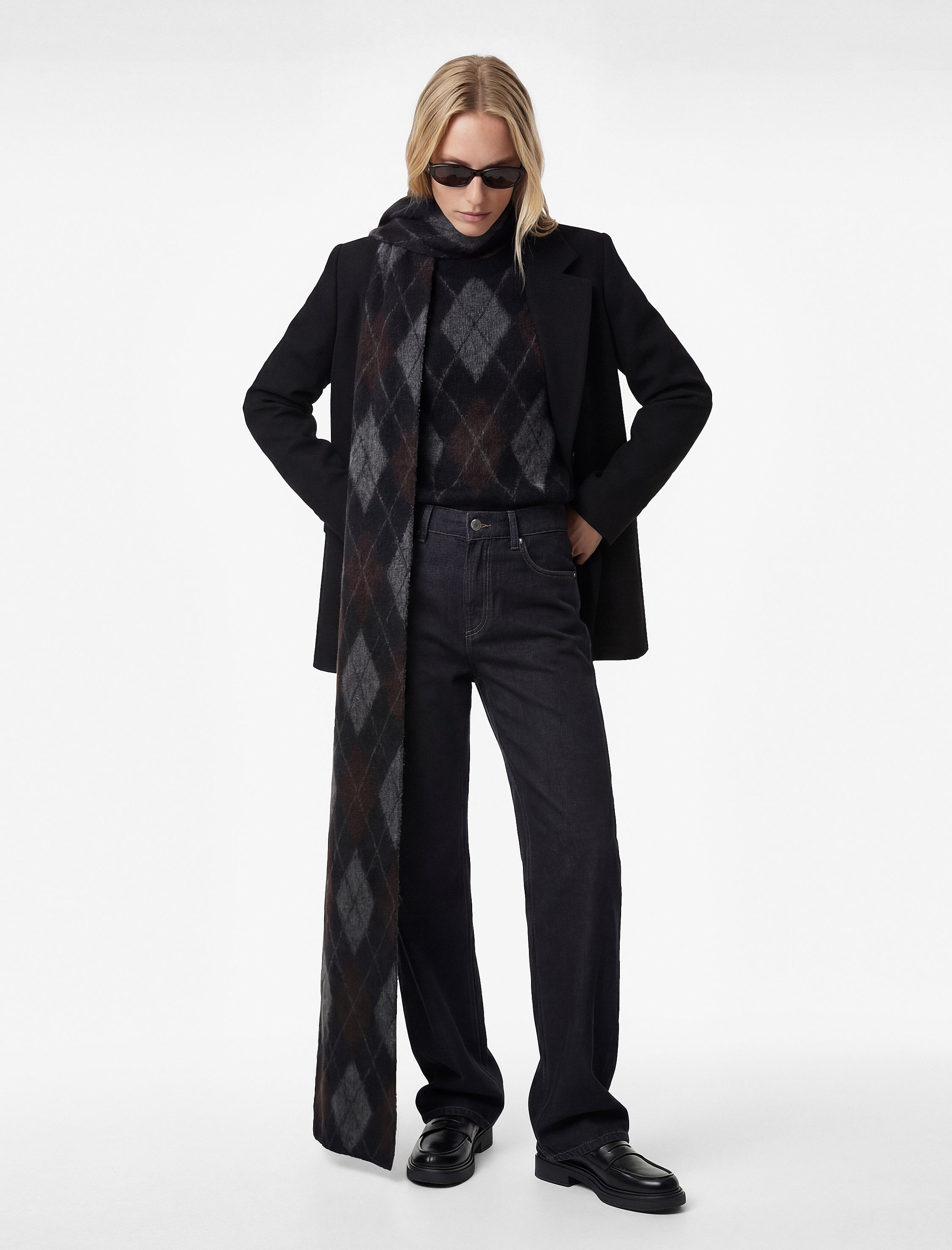   Kemerli Kaşe Kaban Cepli Uzun Kollu