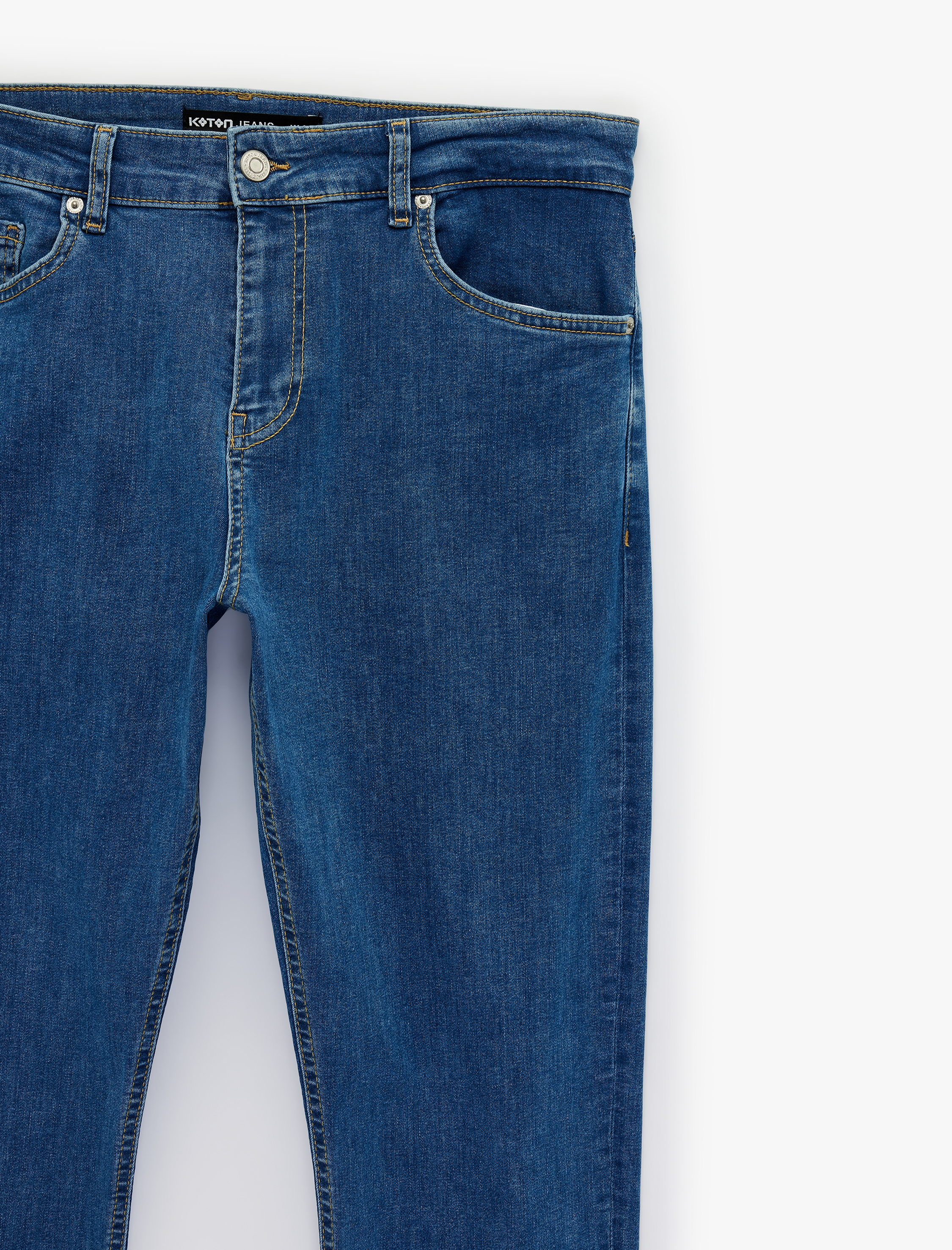   Pamuklu Cepli Normal Bel Slim Fit Jean Pantolon - Brad Jean