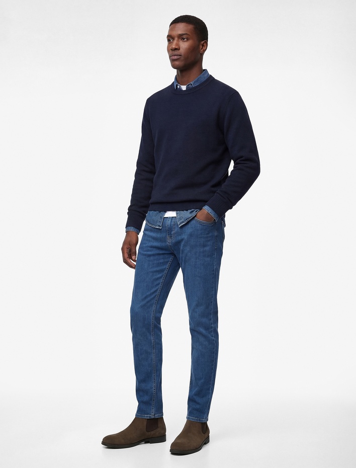  Pamuklu Cepli Normal Bel Slim Fit Jean Pantolon - Brad Jean