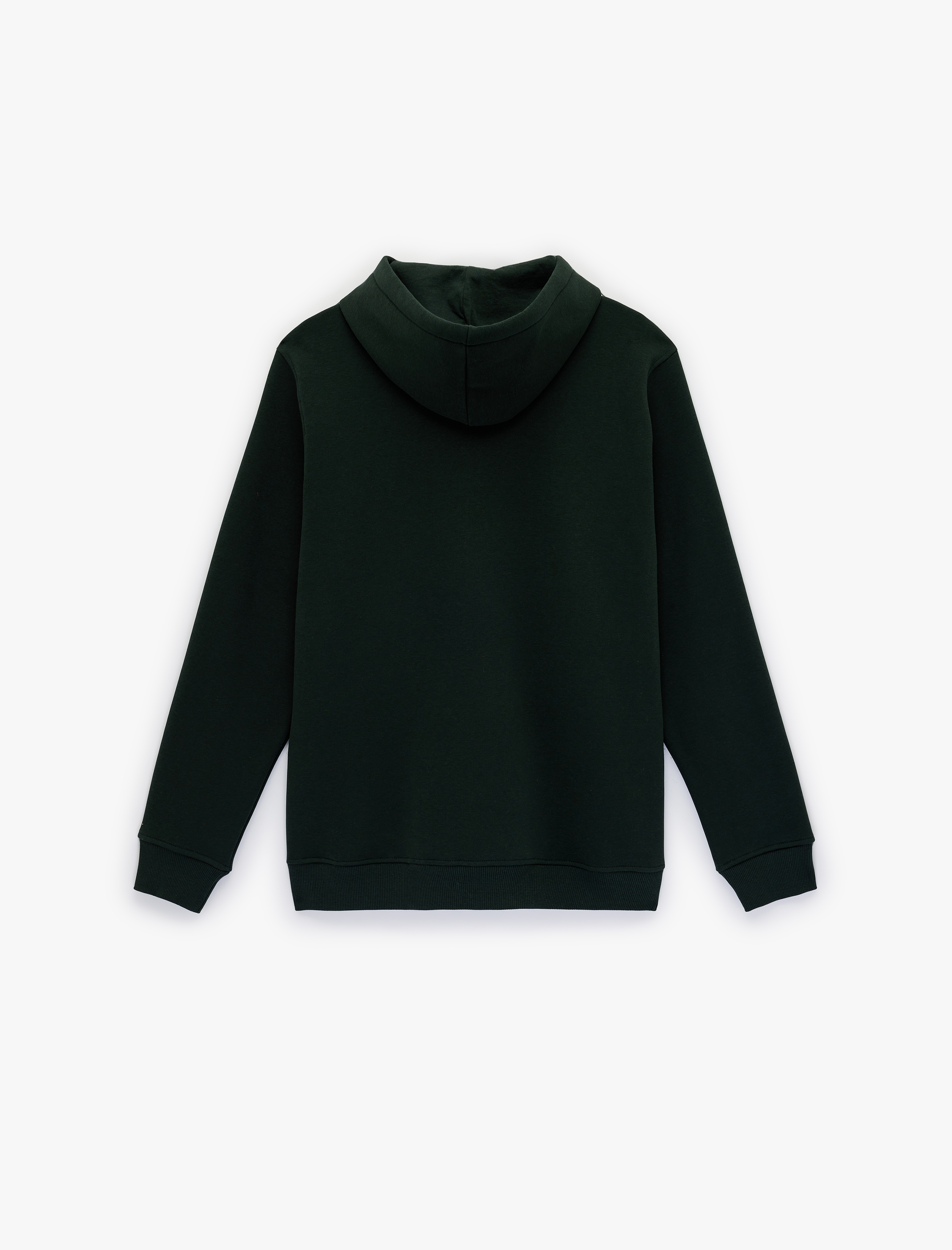   Şardonlu Uzun Kollu Basic Kapşonlu Sweatshirt