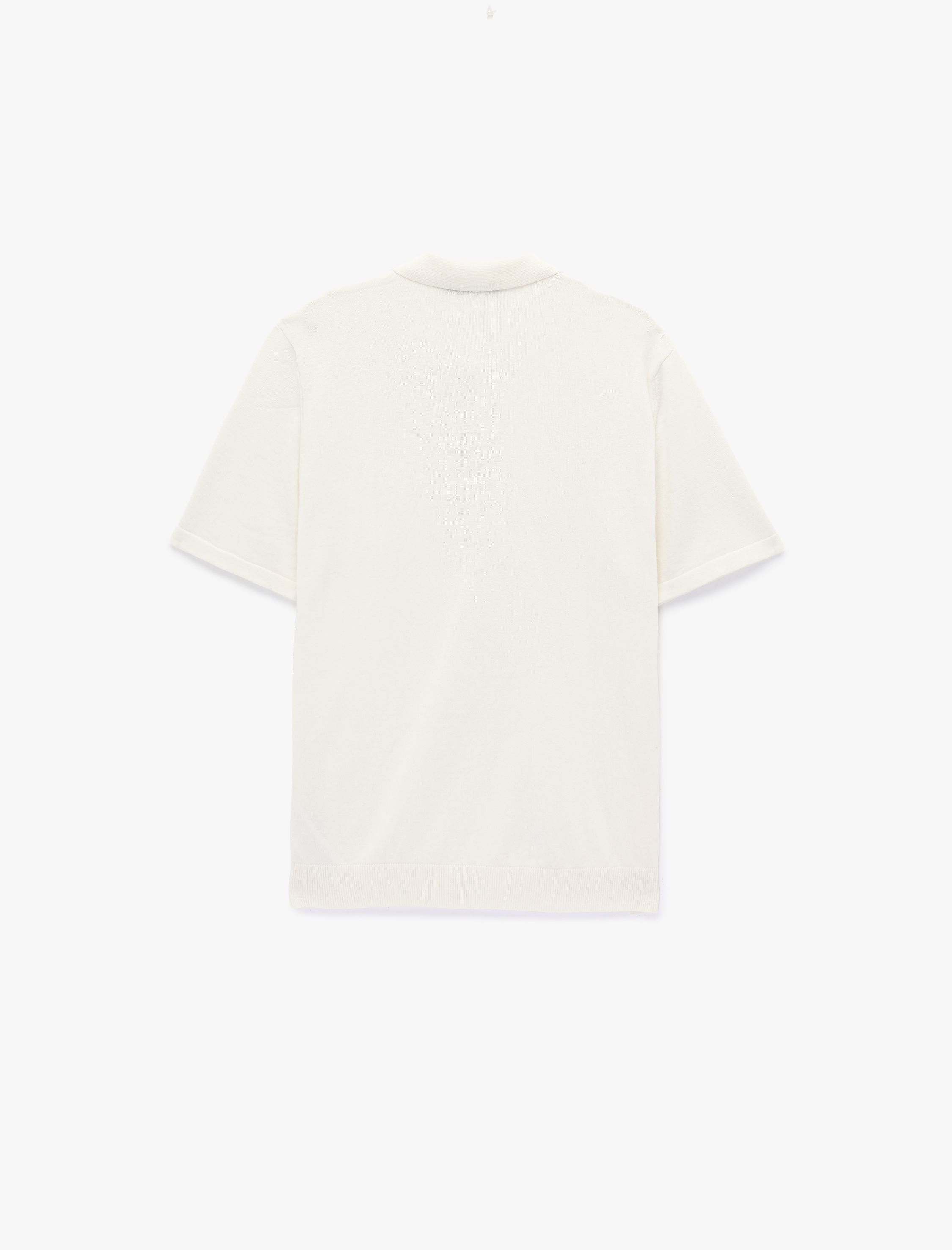   Regular Fit Pamuklu Dokulu Kısa Kollu Düğmeli Polo Yaka Pamuklu Triko Tişört