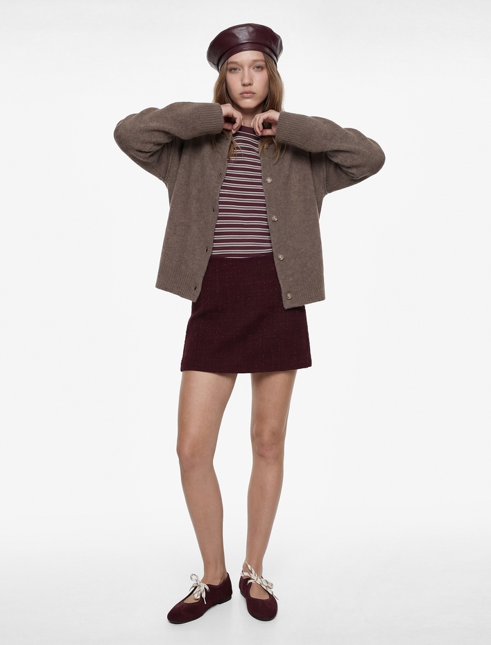  Dar Kesim Mini Tüvit Şort Etek