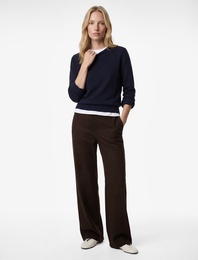 Koton X Şahika Ercümen - Slim Fit Uzun Geniş Paça Pantolon