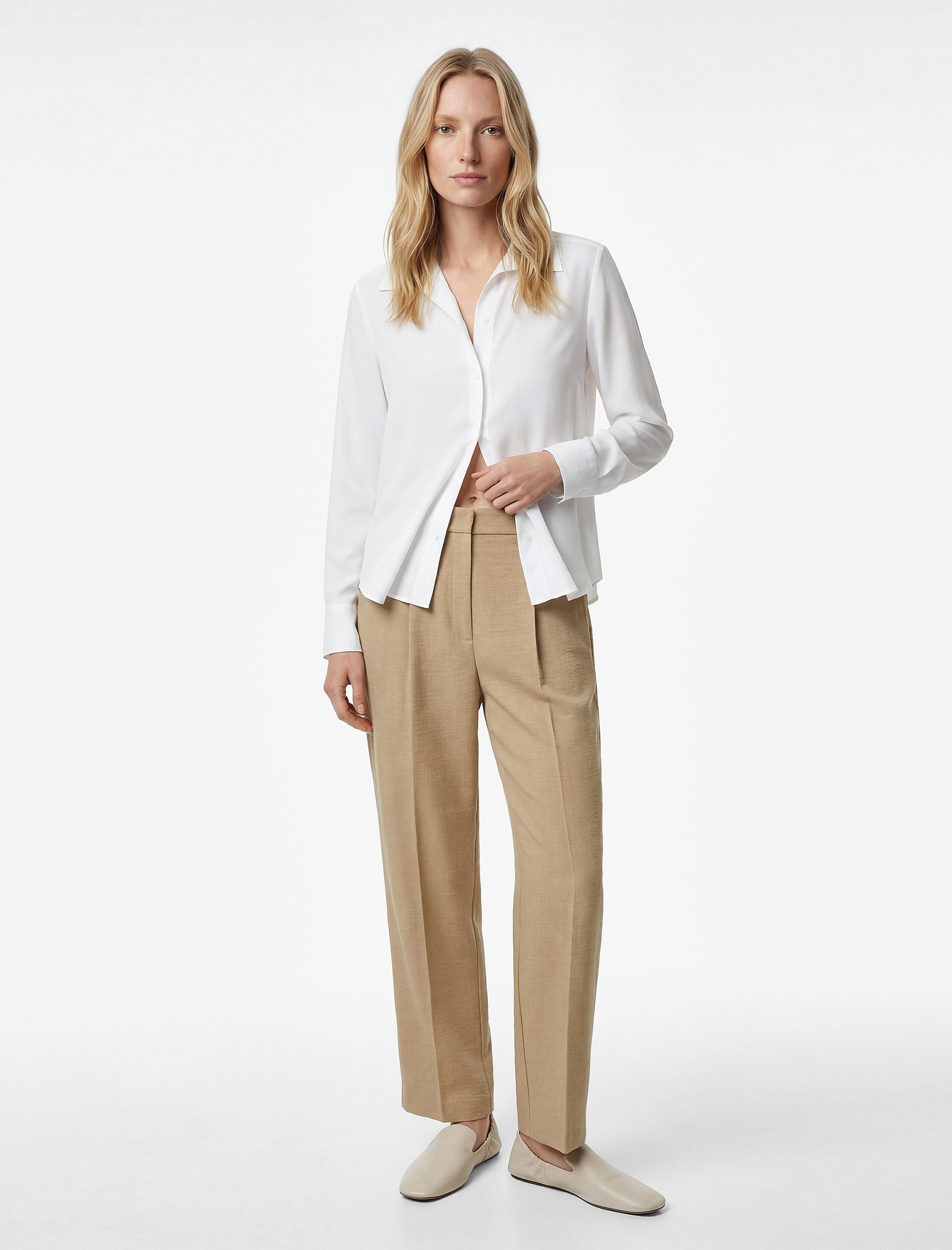   Yüksek Bel Pileli Havuç Pantolon