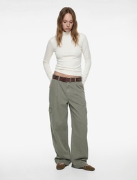 Dik Yaka Slim Fit Uzun Kollu Tişört