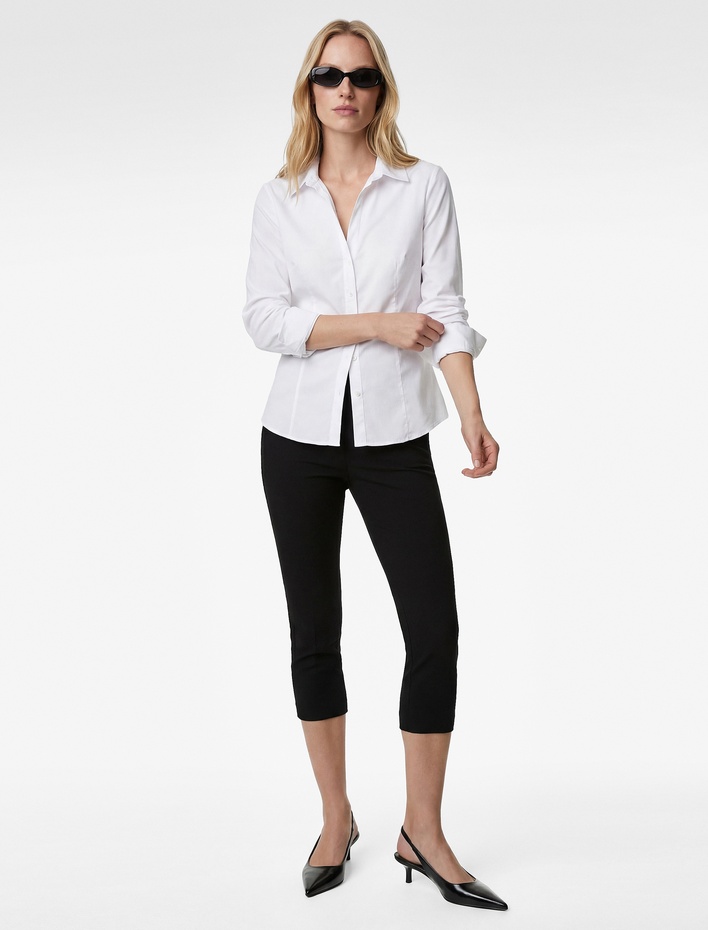  Regular Fit Uzun Kollu Düğmeli Klasik Yaka Gömlek