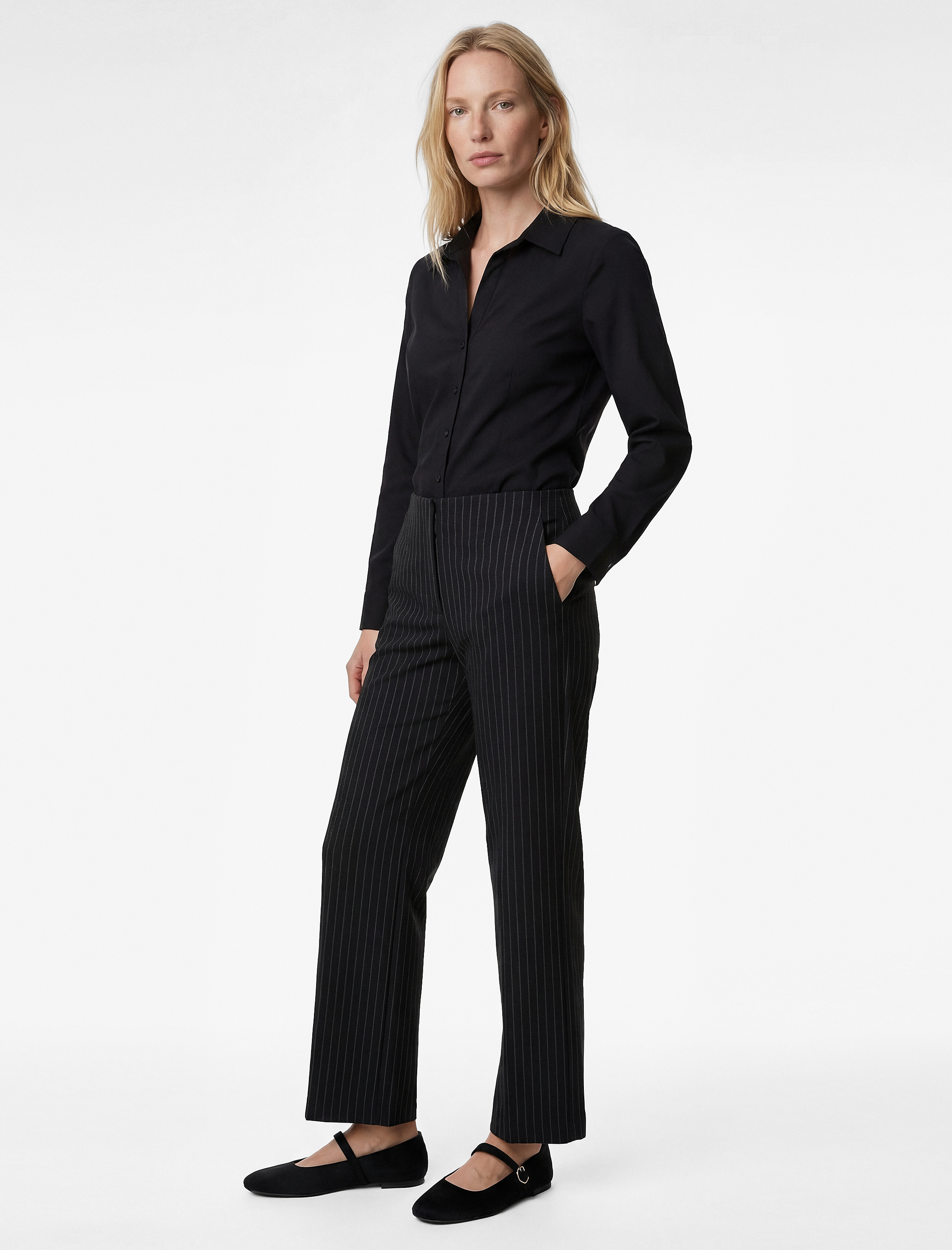   Regular Fit Uzun Kollu Düğmeli Klasik Yaka Gömlek