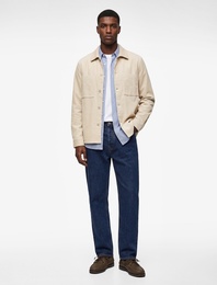 Regular Fit Uzun Kollu Cepli Pamuklu Klasik Yaka Fitilli Kadife Gömlek