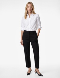 Yüksek Bel Cepli Cigarette Kumaş Pantolon