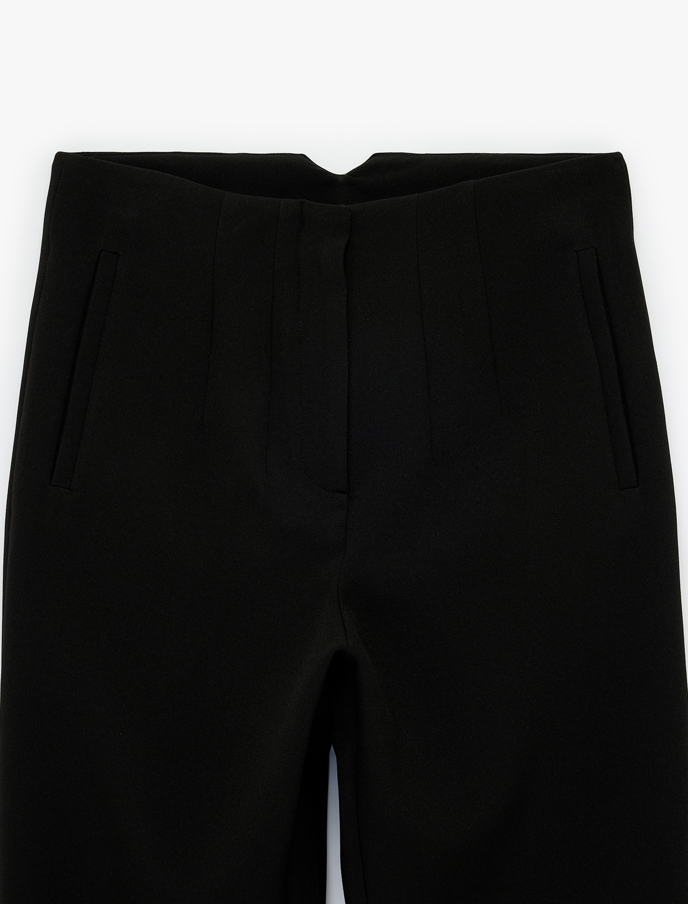   Yüksek Bel Cepli Cigarette Kumaş Pantolon