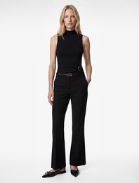 Slim Fit Normal Bel Kemerli İspanyol Paça Pantolon