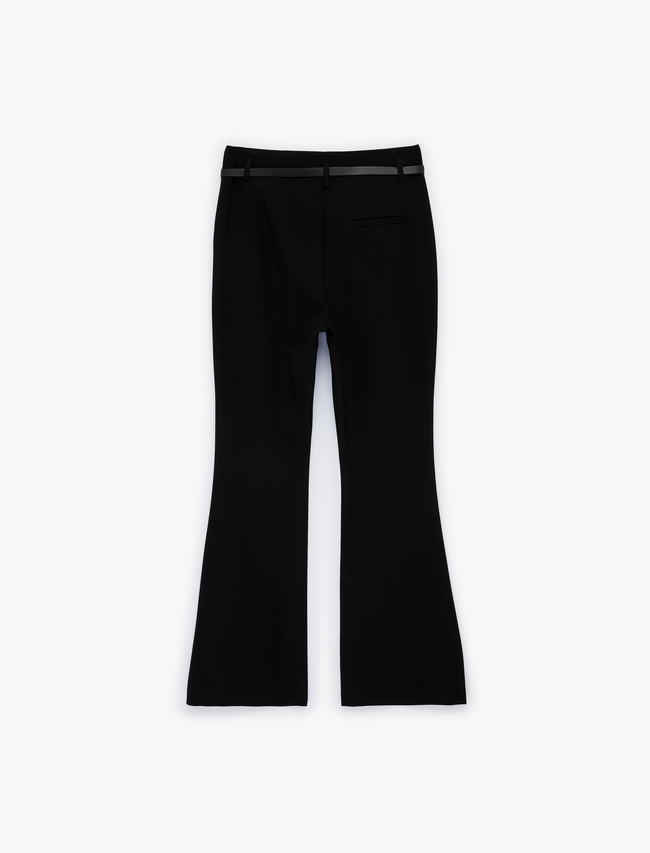   Slim Fit Normal Bel Kemerli İspanyol Paça Pantolon