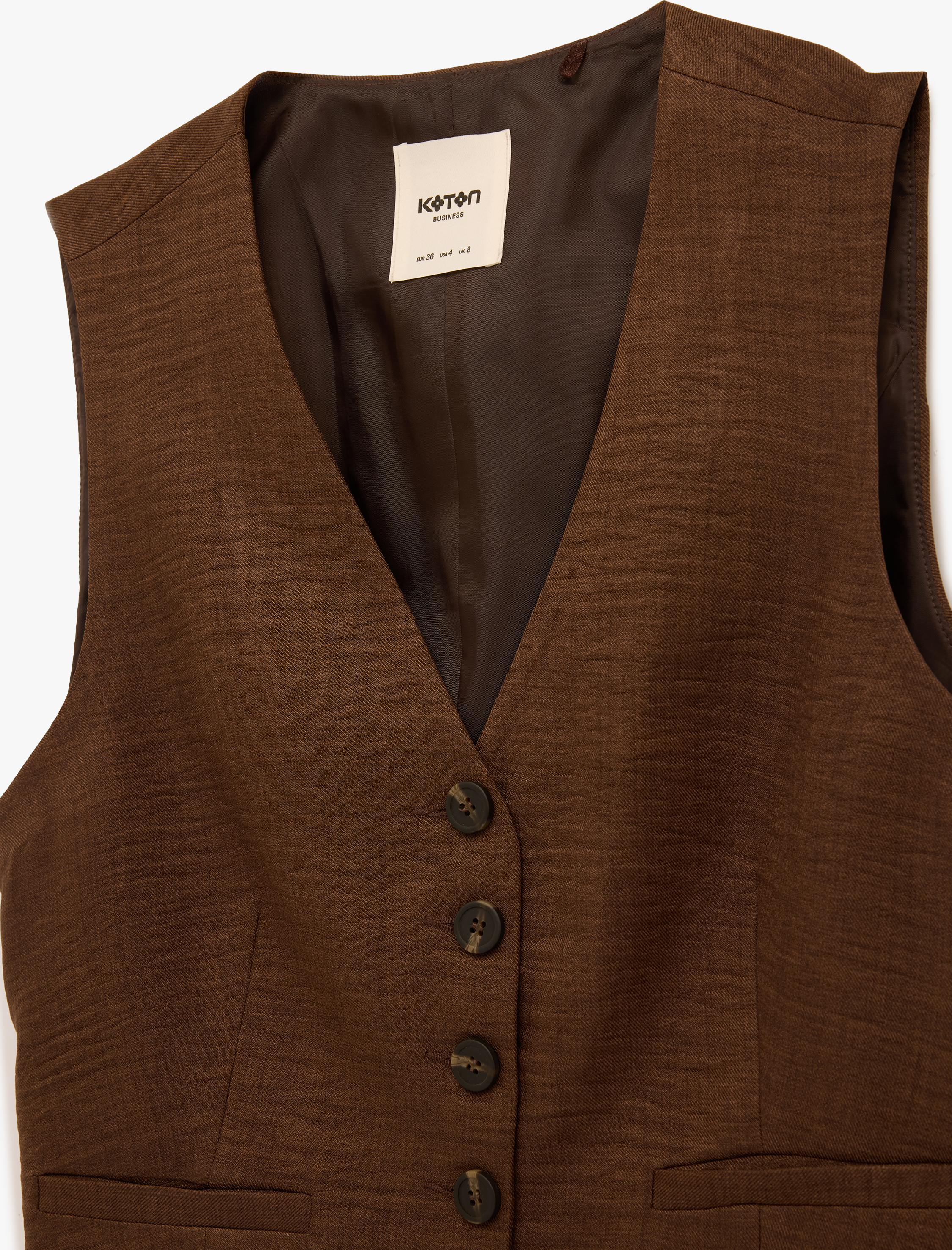   Regular Fit Cepli V Yaka Blazer Yelek