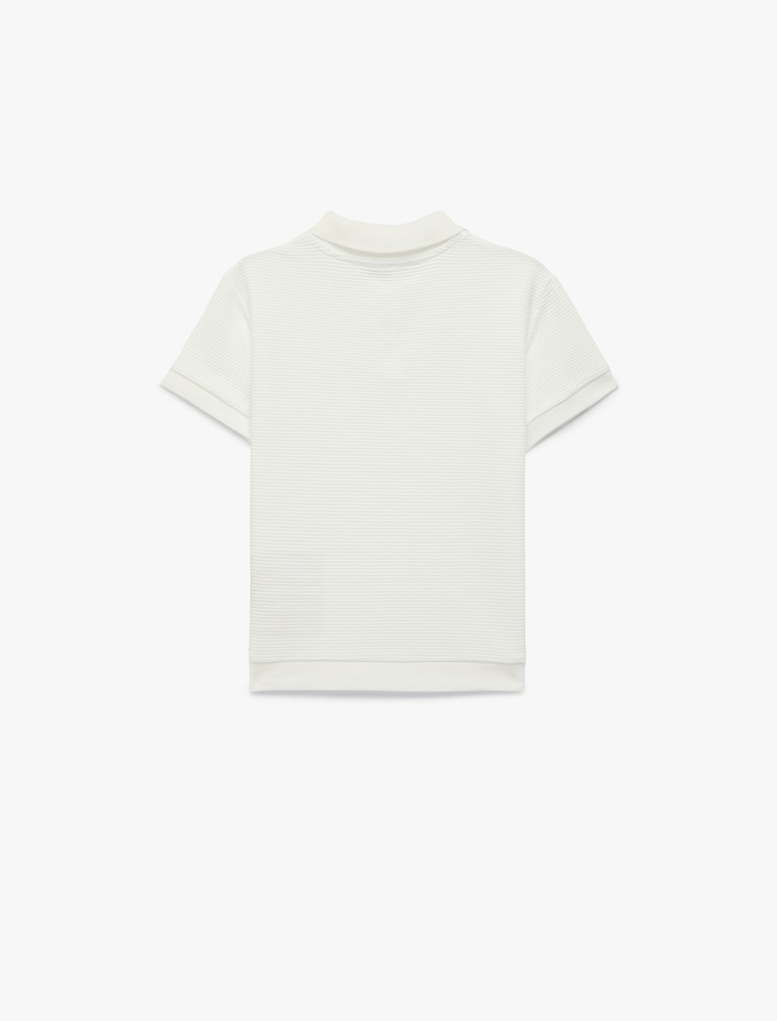Erkek Çocuk Pamuklu Kısa Kollu Polo Yaka Basic Tişört