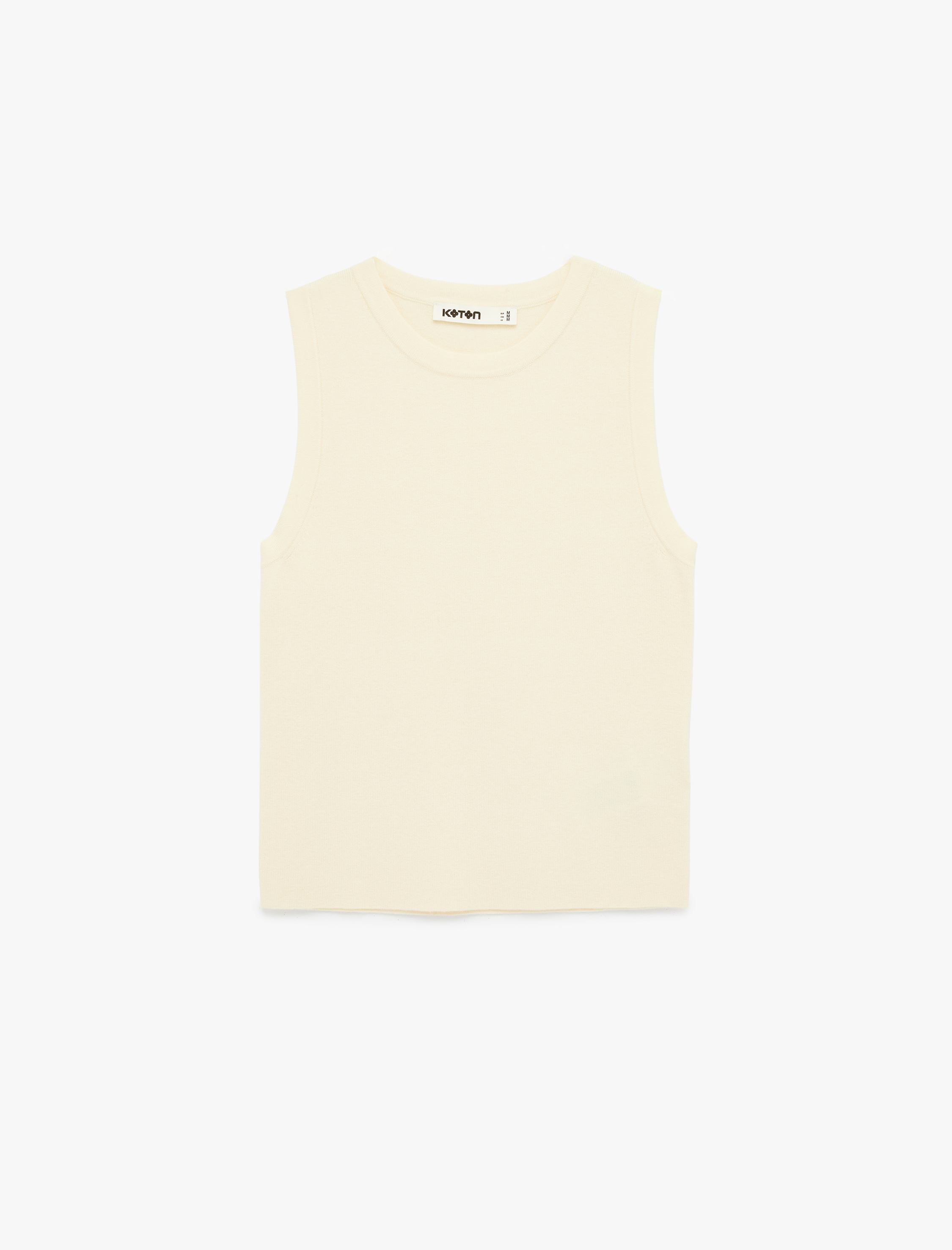   Bisiklet Yaka Triko Kolsuz Bluz