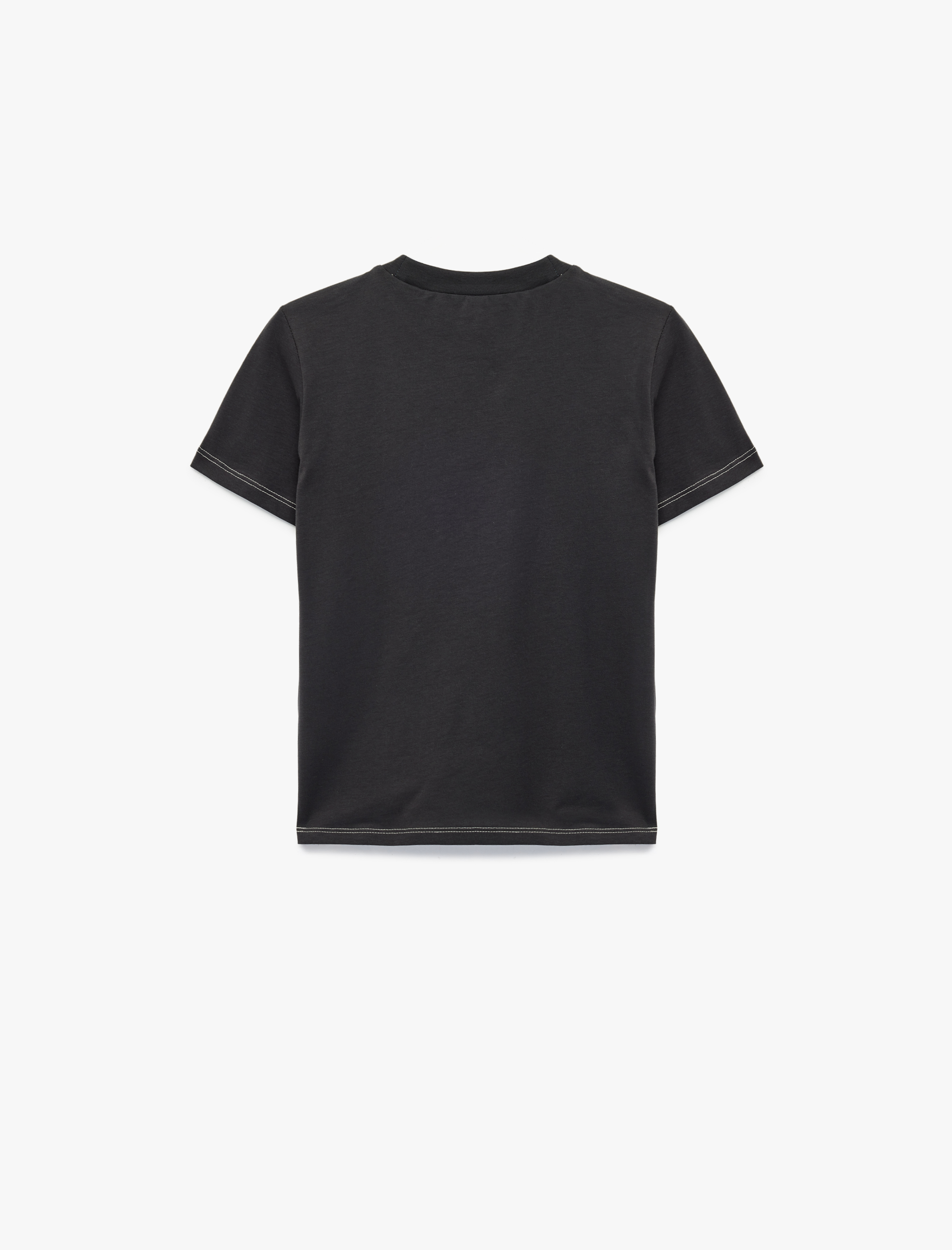  Erkek Çocuk Bisiklet Yaka Kısa Kollu Pamuklu Baskılı Tişört