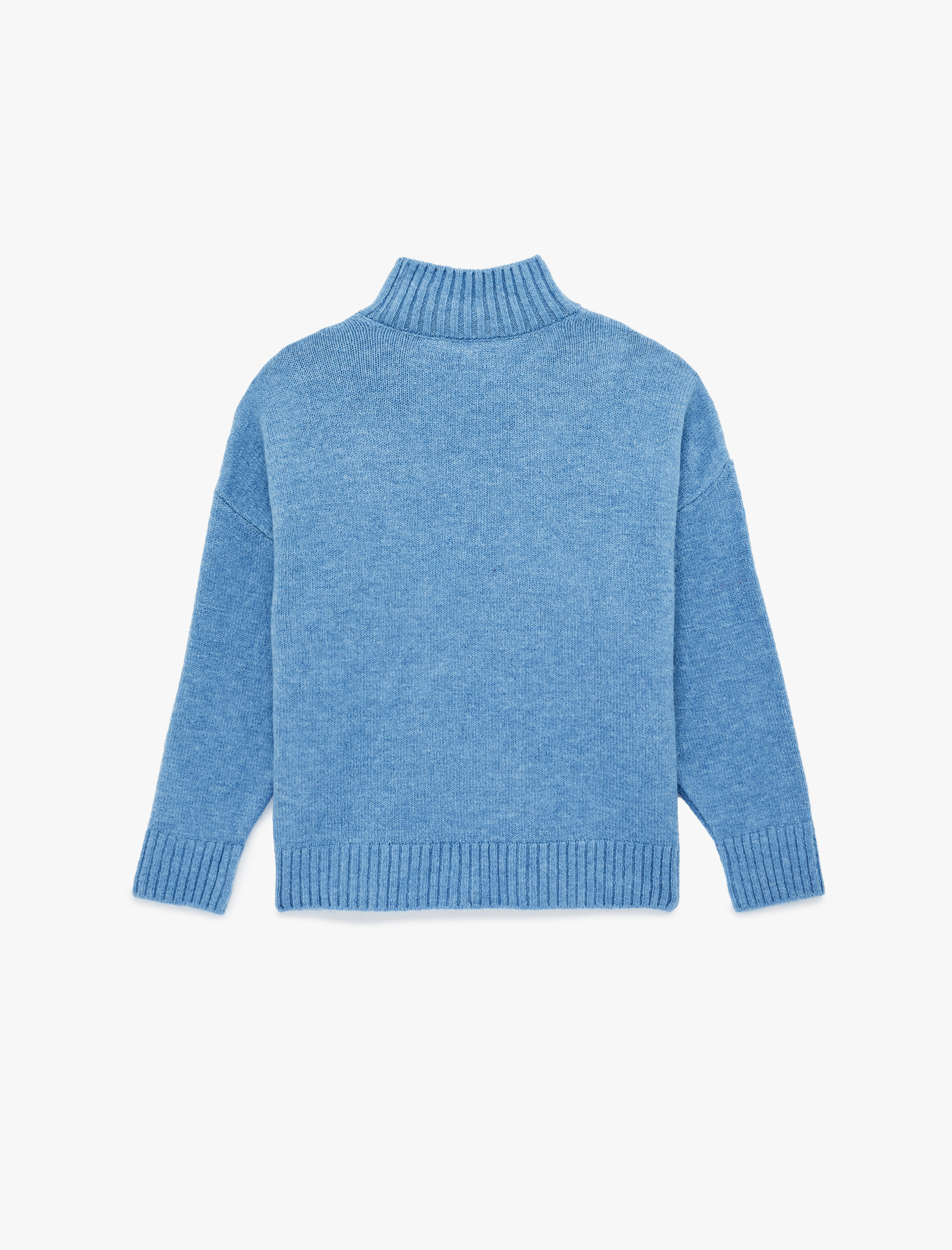   Dik Yaka Uzun Kollu Oversize Triko Kazak