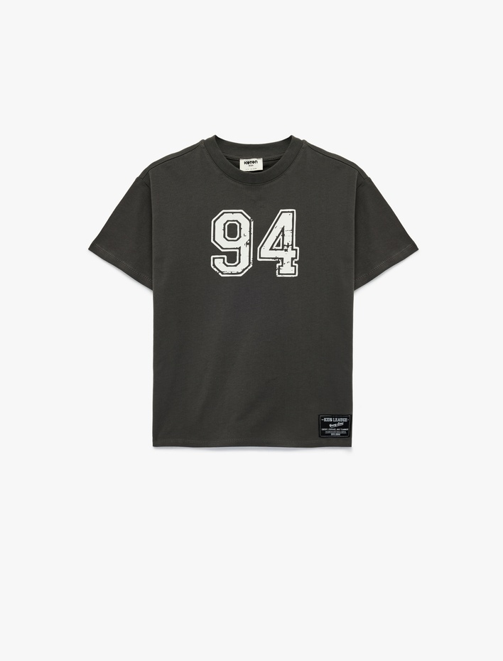 Erkek Çocuk Baskılı Kısa Kollu Bisiklet Yaka Pamuklu Tişört