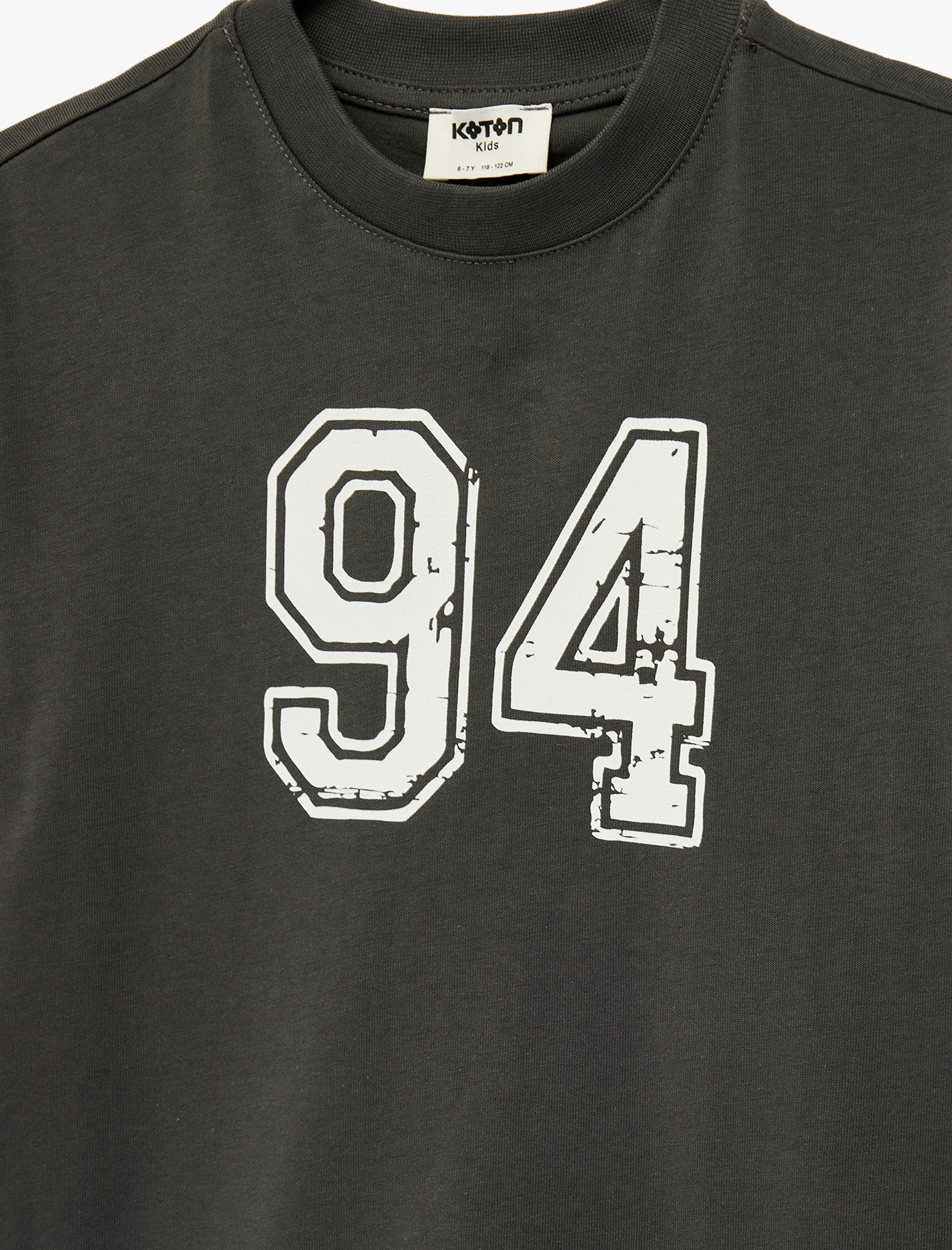  Erkek Çocuk Baskılı Kısa Kollu Bisiklet Yaka Pamuklu Tişört