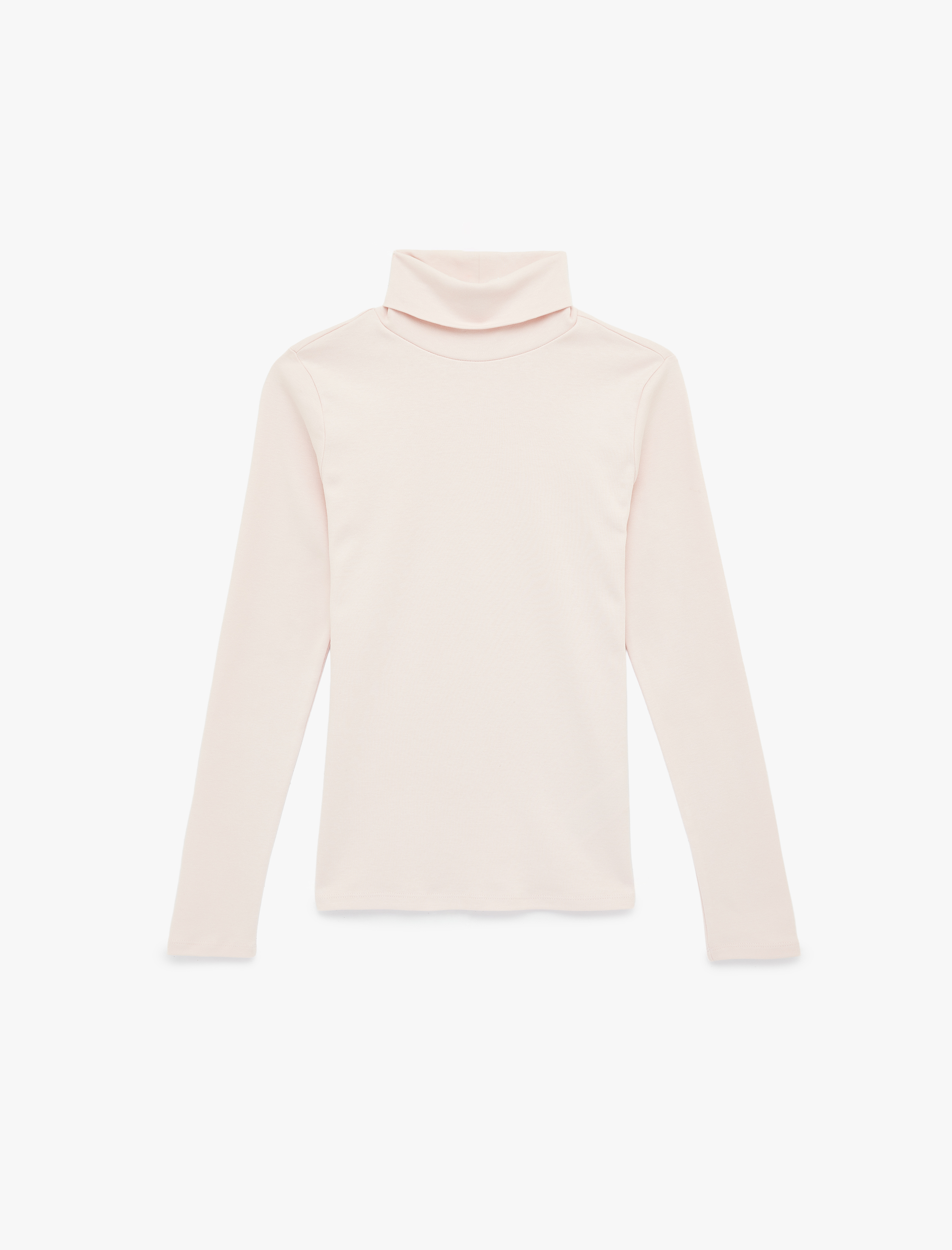   Pamuklu Slim Fit Uzun Kollu Dik Yaka Tişört