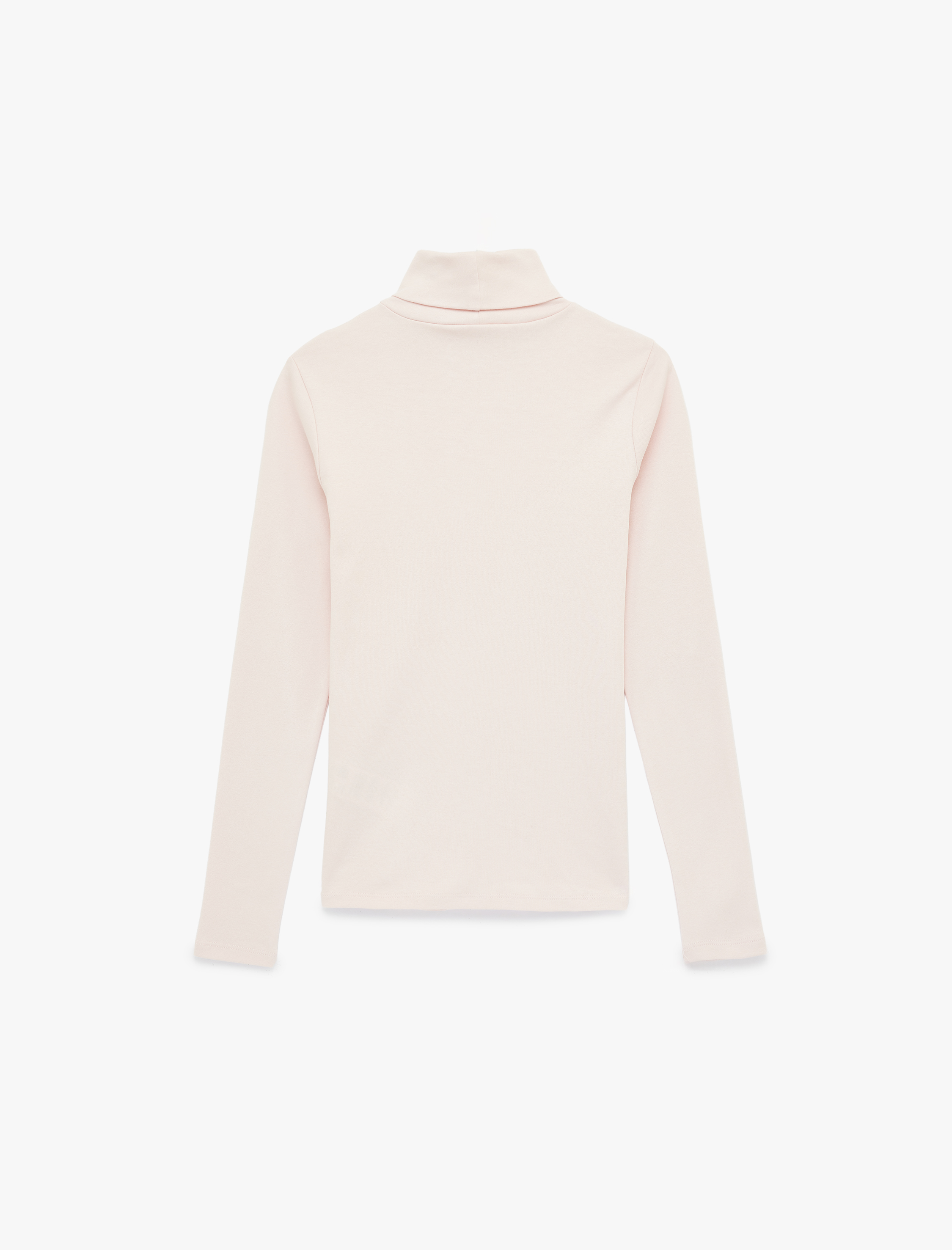   Pamuklu Slim Fit Uzun Kollu Dik Yaka Tişört