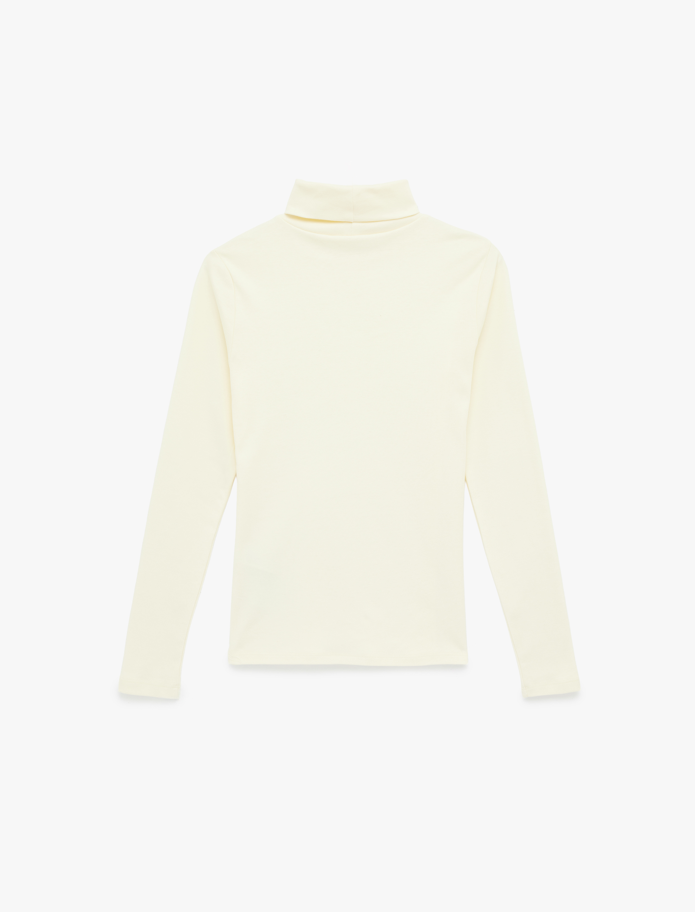   Pamuklu Slim Fit Uzun Kollu Dik Yaka Tişört