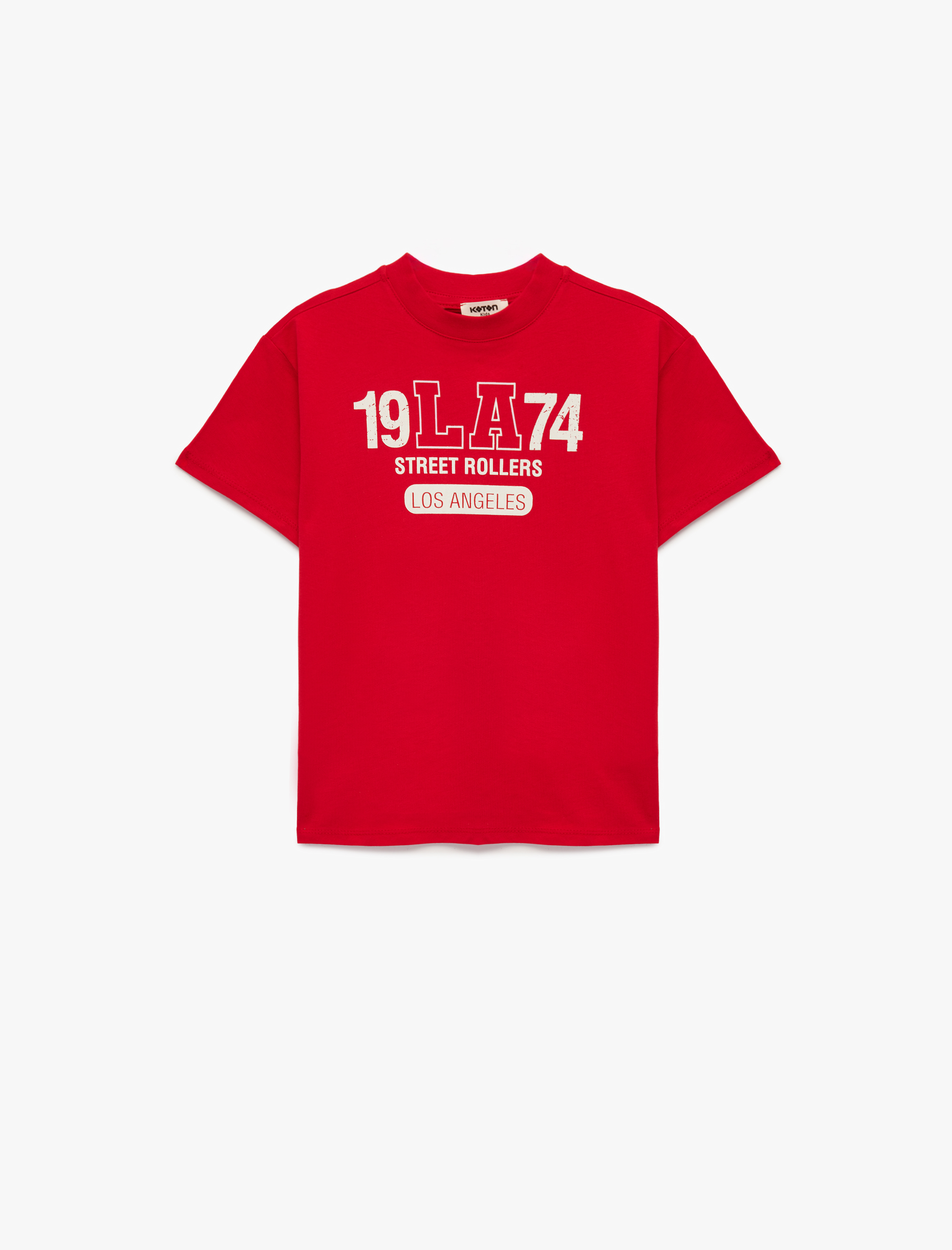  Erkek Çocuk Baskılı Kısa Kollu Bisiklet Yaka Pamuklu Oversize Tişört