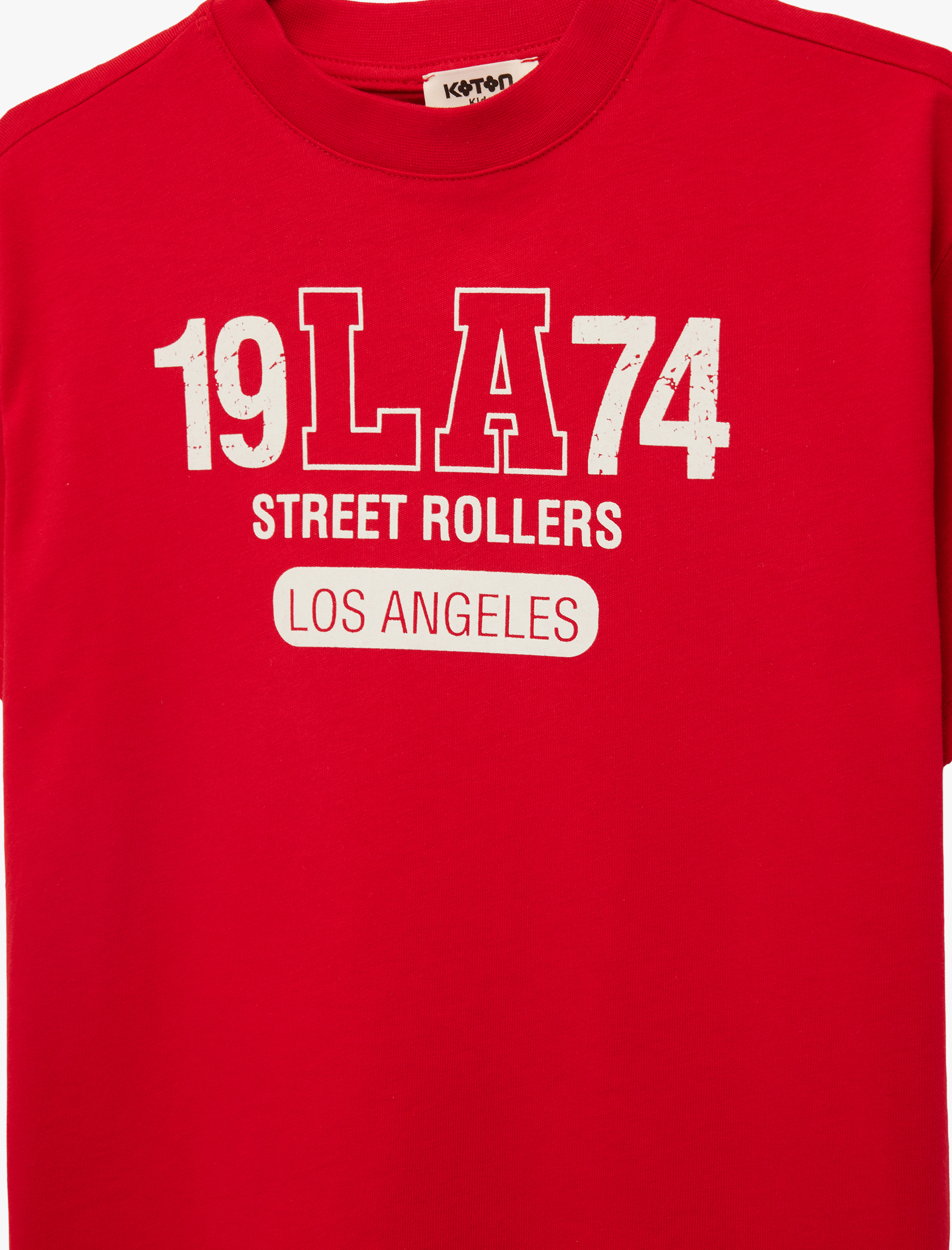  Erkek Çocuk Baskılı Kısa Kollu Bisiklet Yaka Pamuklu Oversize Tişört