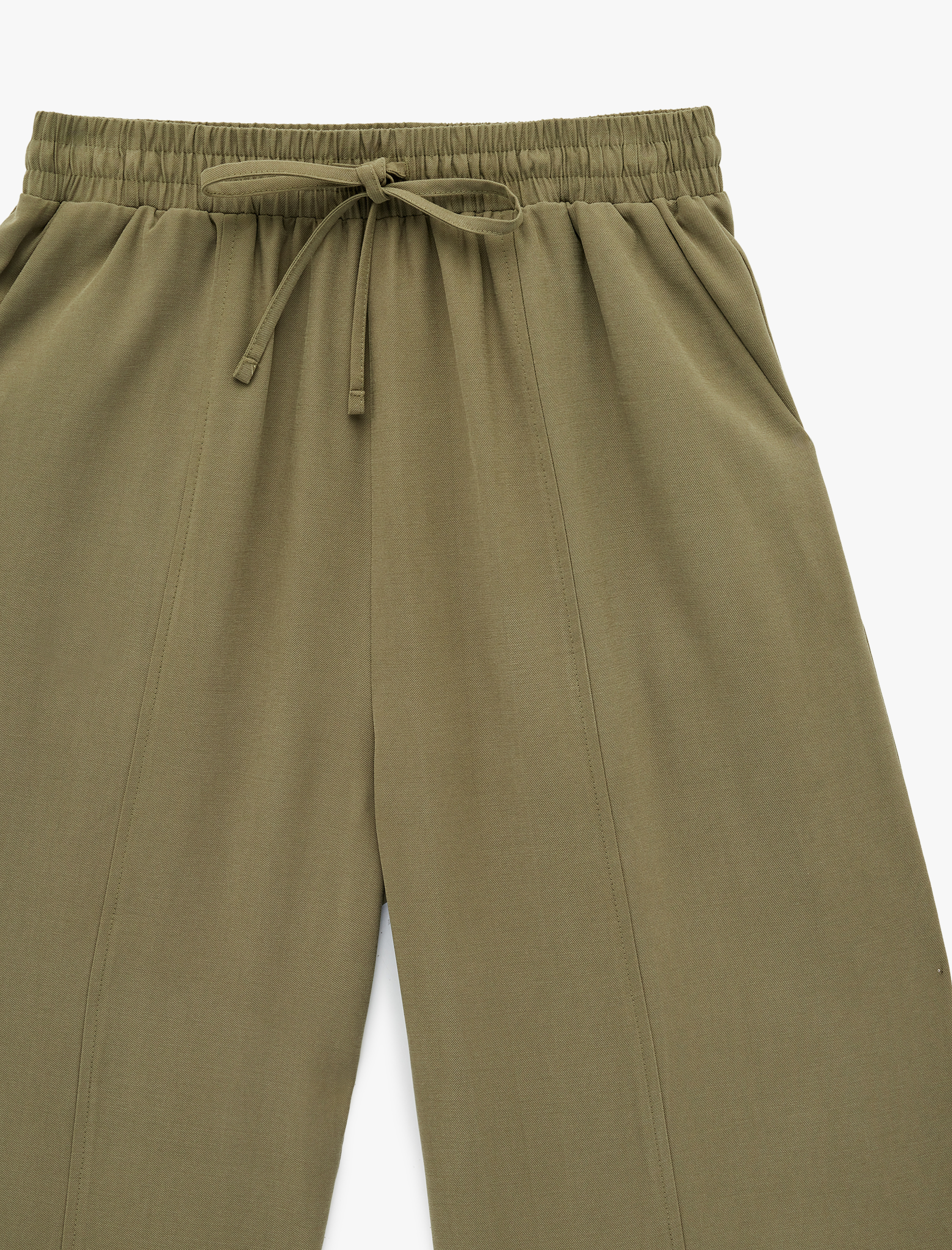   Beli Lastikli Viskon Kupro Kumaş Havuç Pantolon