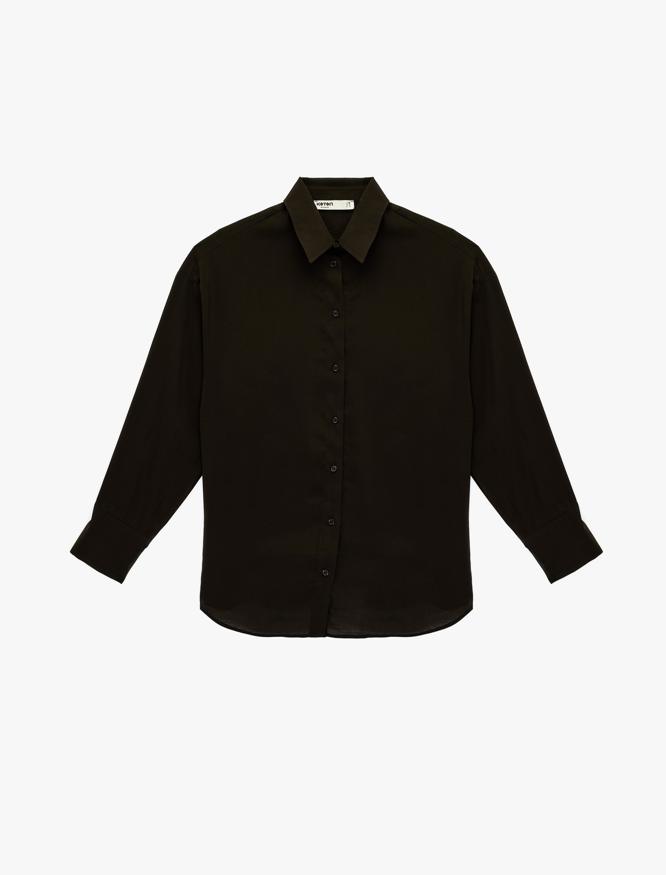   Regular Fit Klasik Yaka Düğmeli Uzun Kollu Gömlek