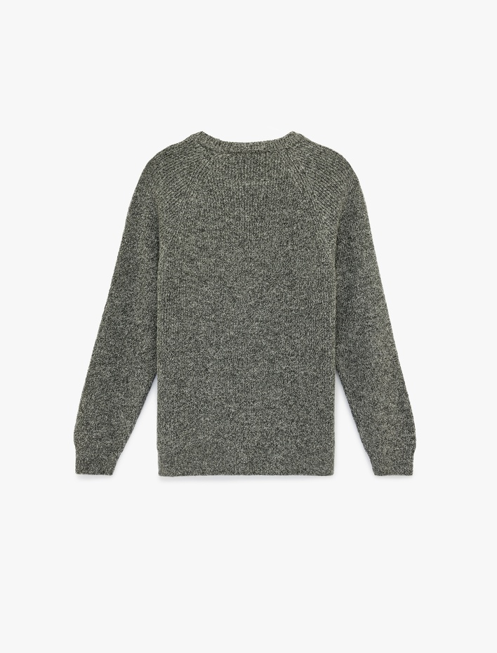  Regular Fit Uzun Kollu Bisiklet Yaka Triko Kazak