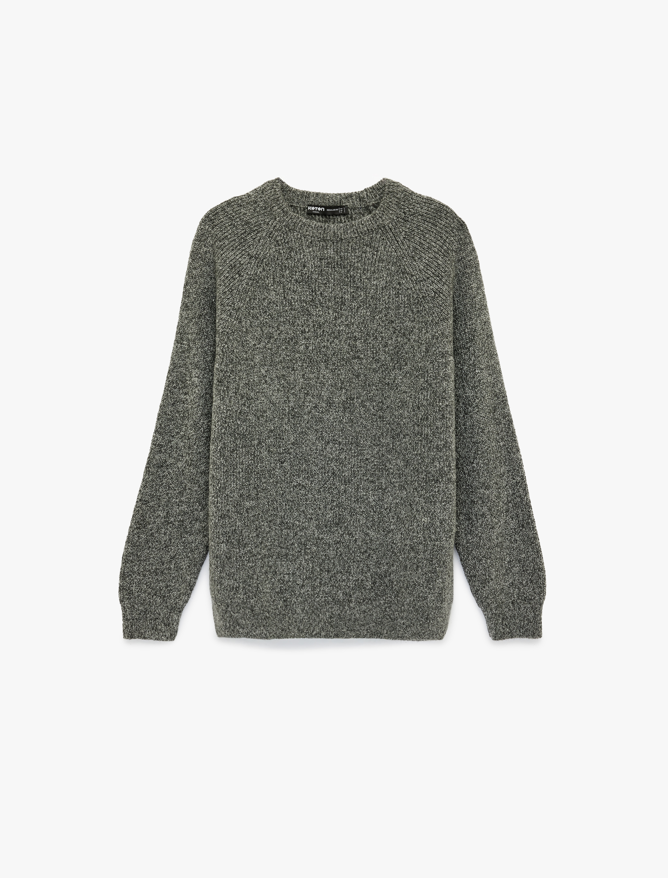   Regular Fit Uzun Kollu Bisiklet Yaka Triko Kazak