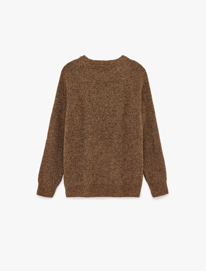  Regular Fit Uzun Kollu Bisiklet Yaka Triko Kazak