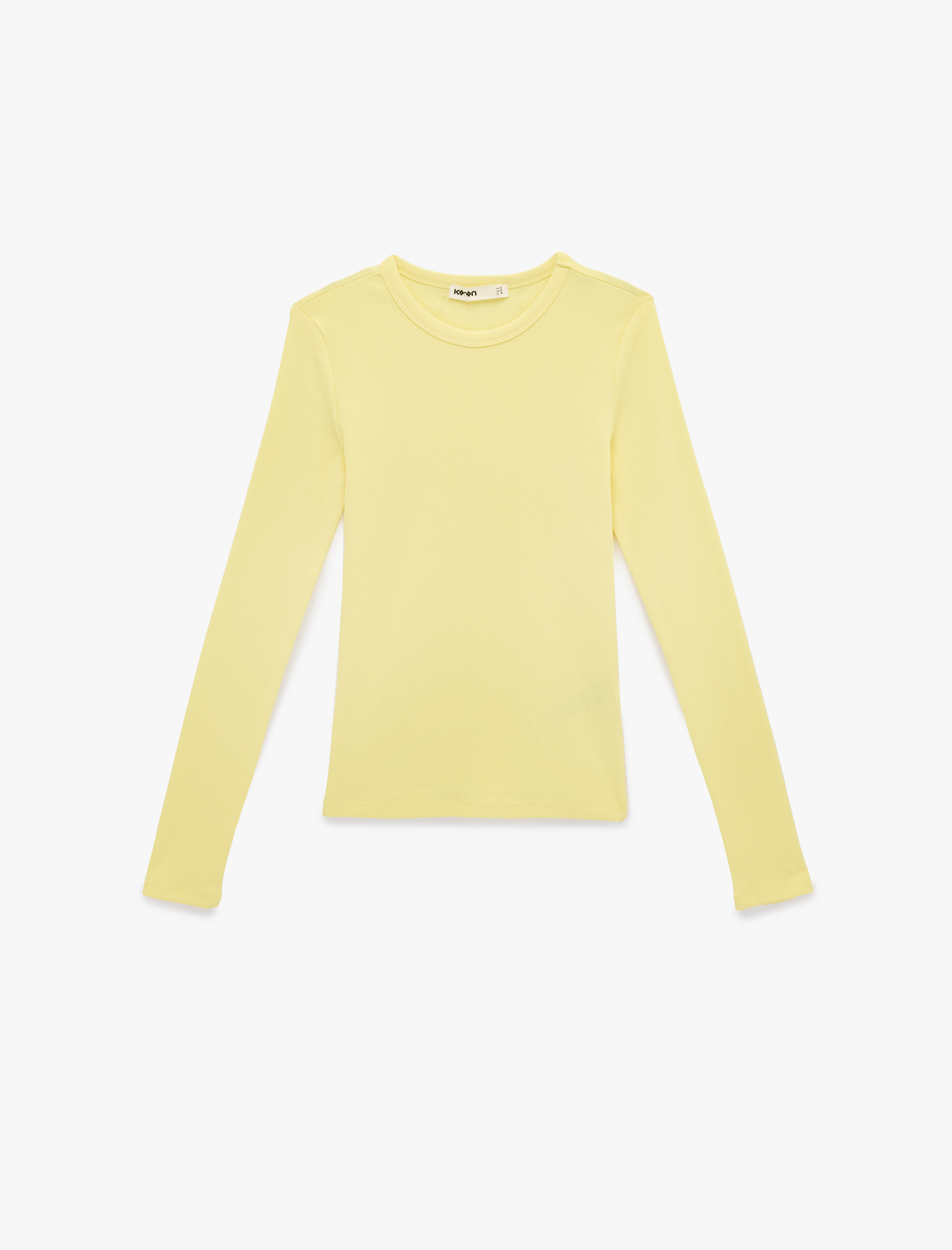   Pamuklu Slim Fit Uzun Kollu Bisiklet Yaka Tişört