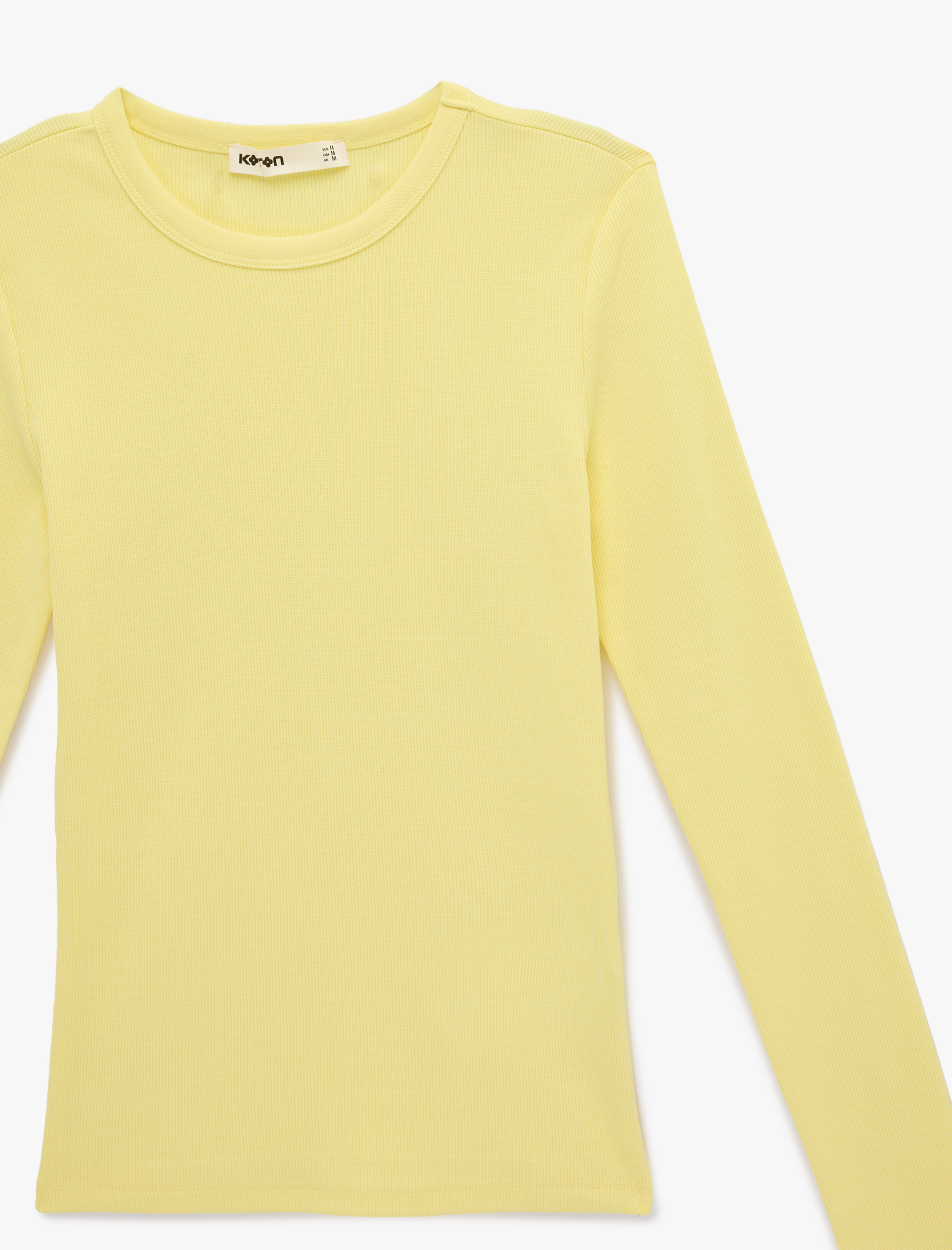   Pamuklu Slim Fit Uzun Kollu Bisiklet Yaka Tişört