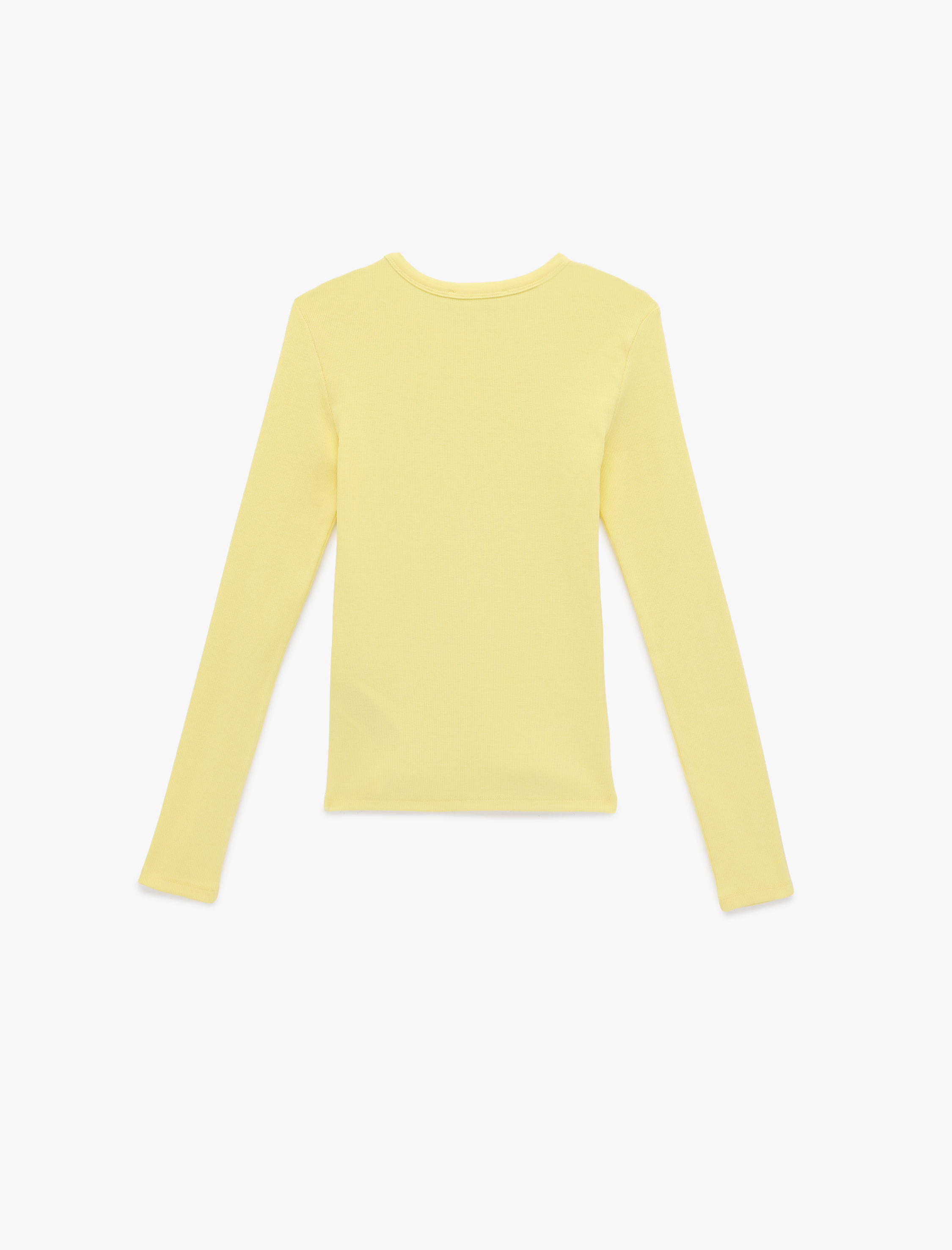   Pamuklu Slim Fit Uzun Kollu Bisiklet Yaka Tişört