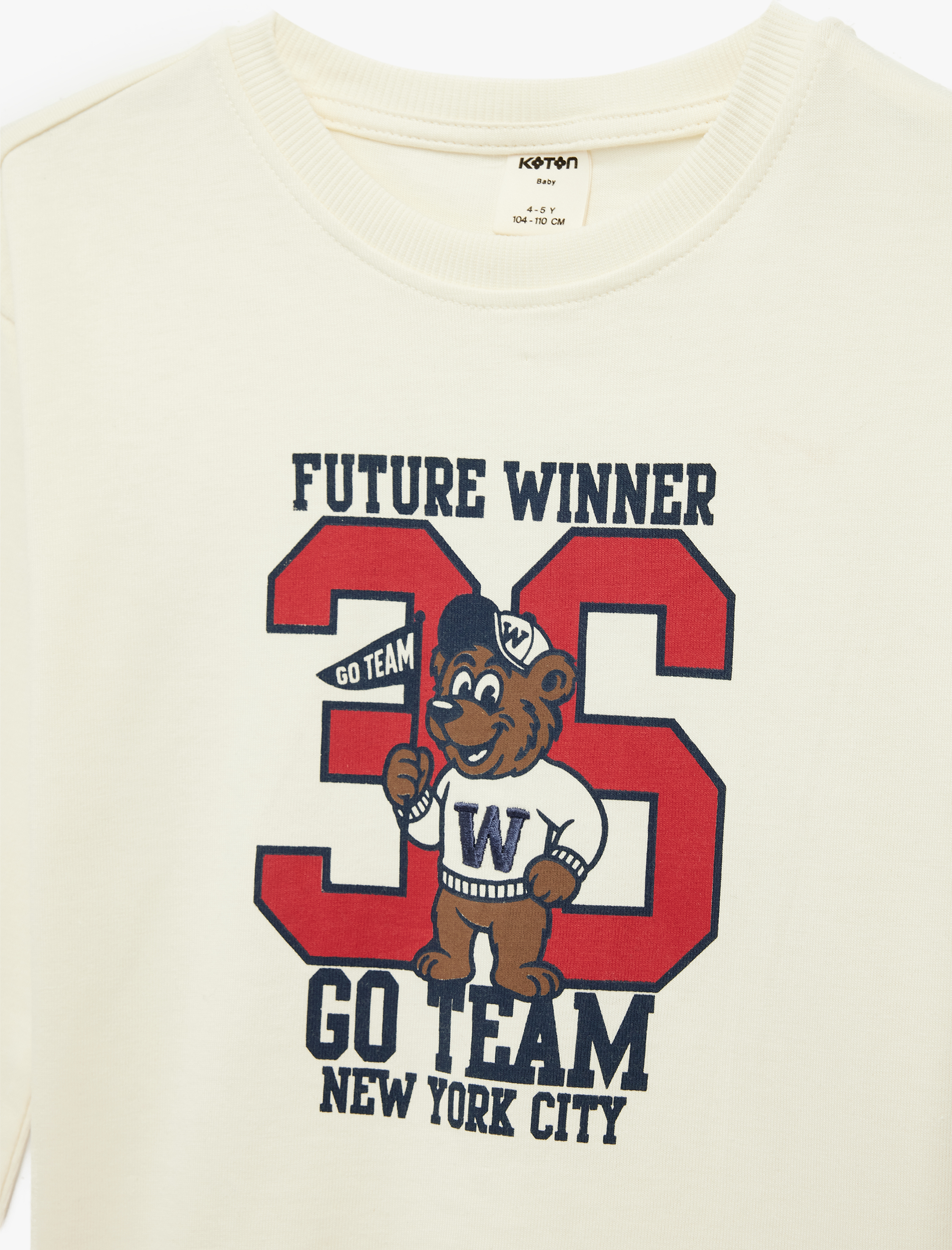  Erkek Bebek Pamuklu Baskılı Uzun Kollu Bisiklet Yaka Tişört