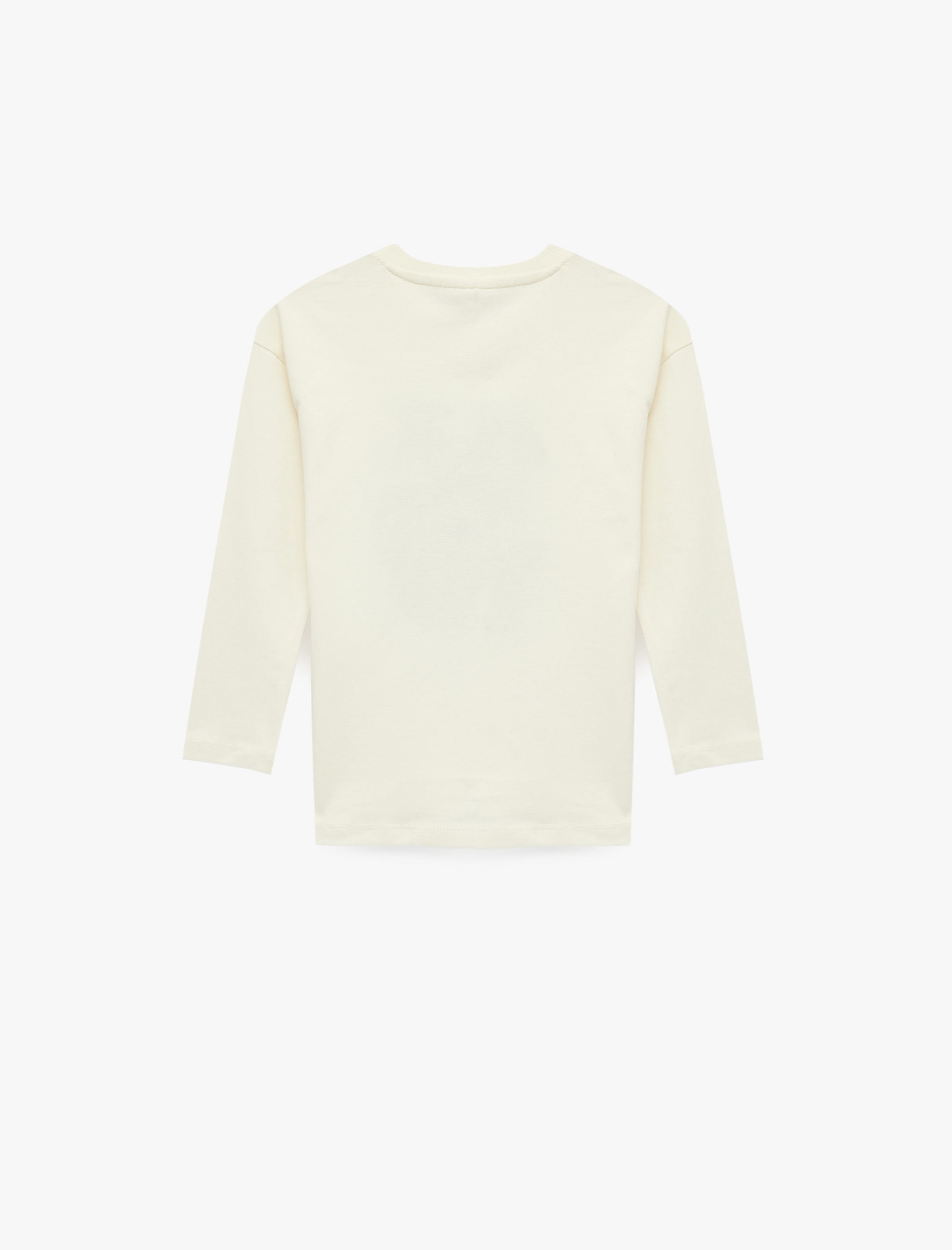  Erkek Bebek Pamuklu Baskılı Uzun Kollu Bisiklet Yaka Tişört