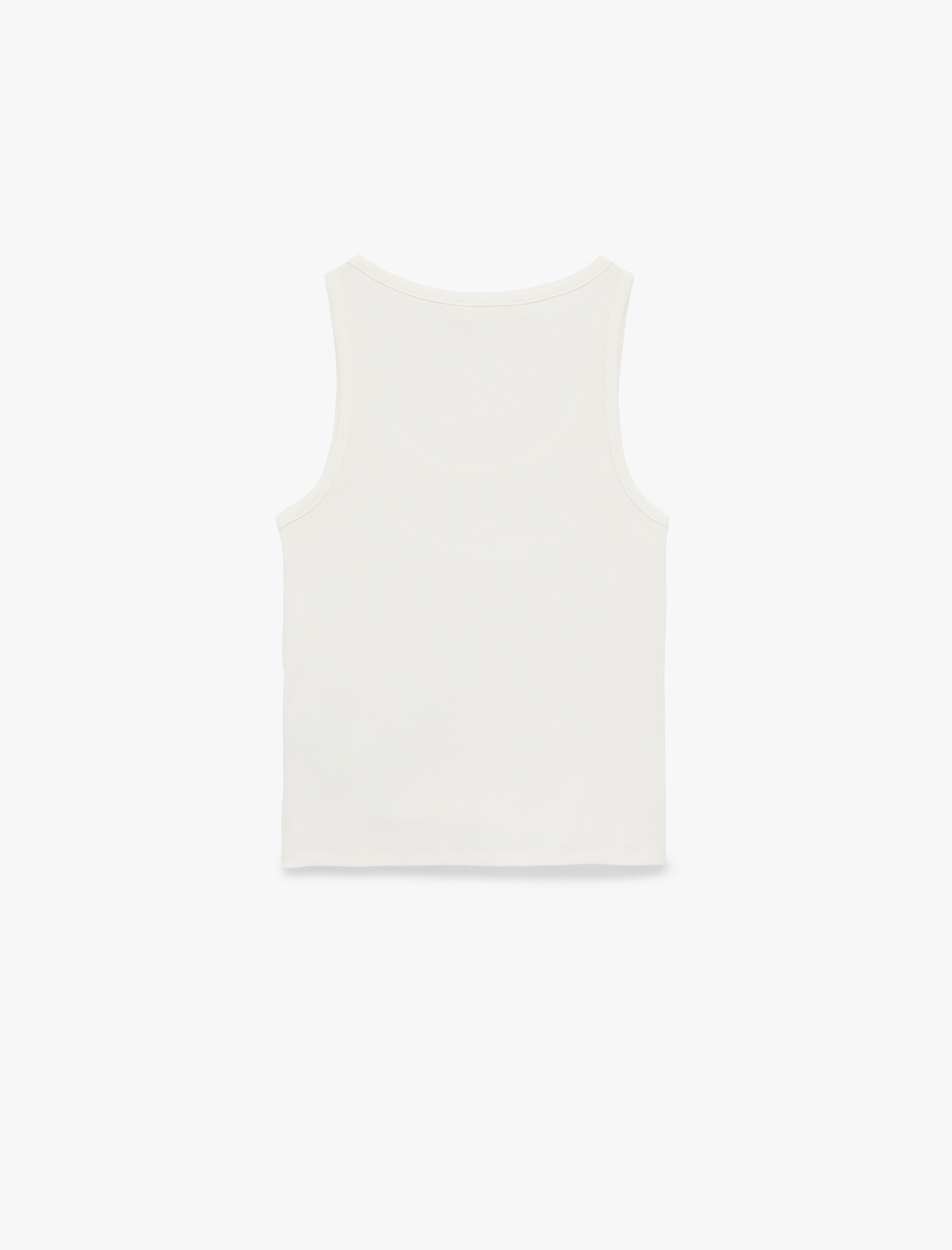   Slim Fit Taş Detaylı Kolsuz U Yaka Bluz